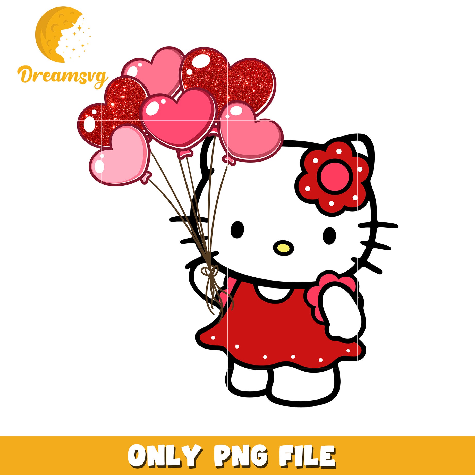 Hello Kitty Valentines PNG