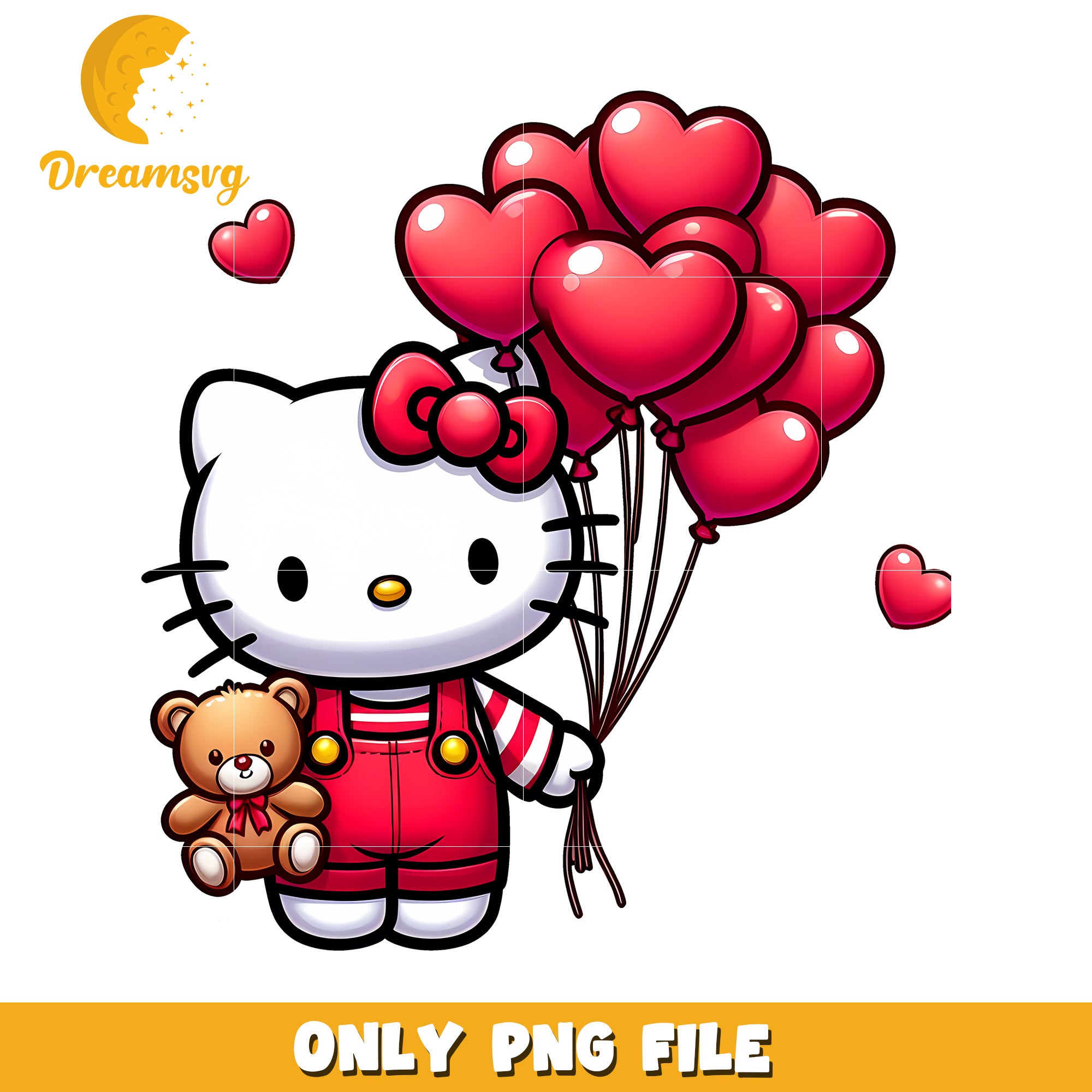 Hello Kitty Valentines PNG Image – DreamSVG Store