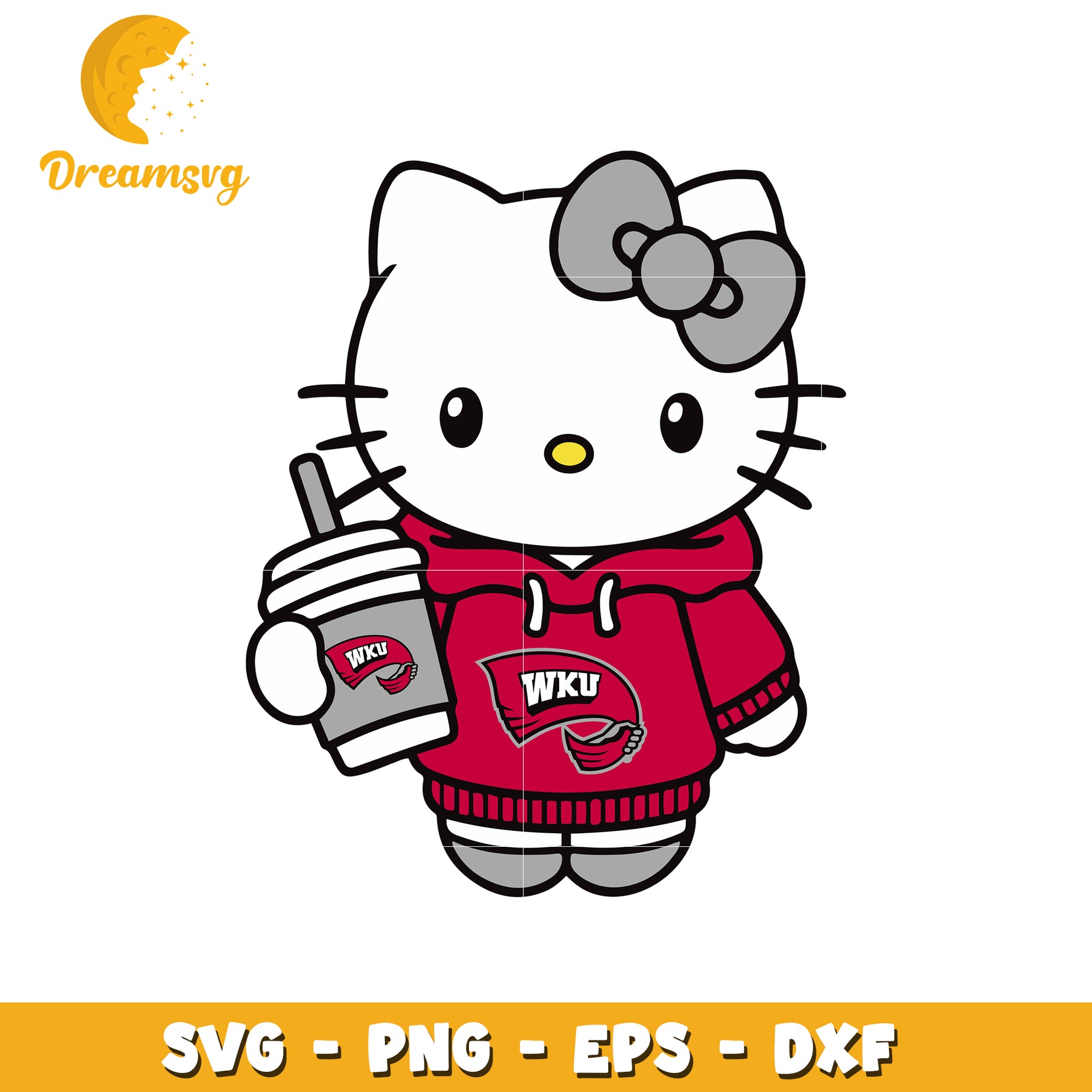 Hello Kitty WKU Hoodie SVG Design