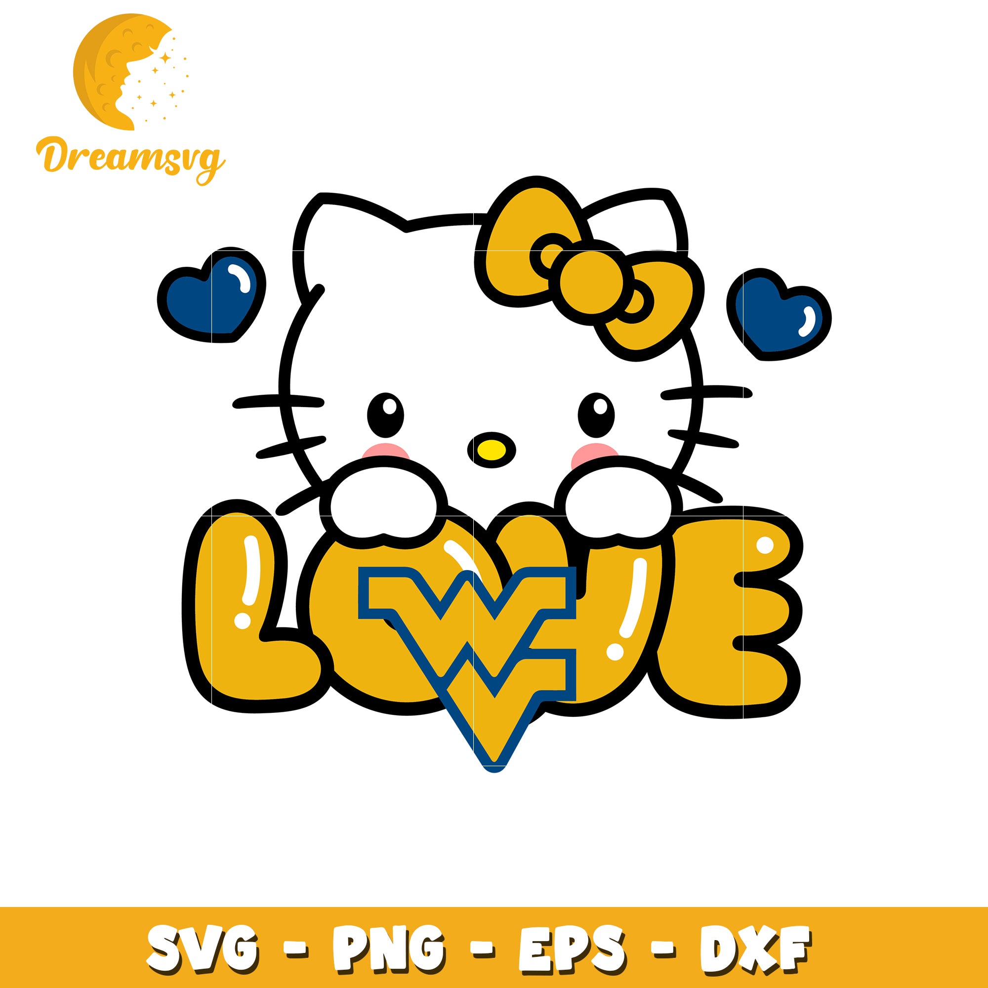 Hello Kitty WV Love SVG Design