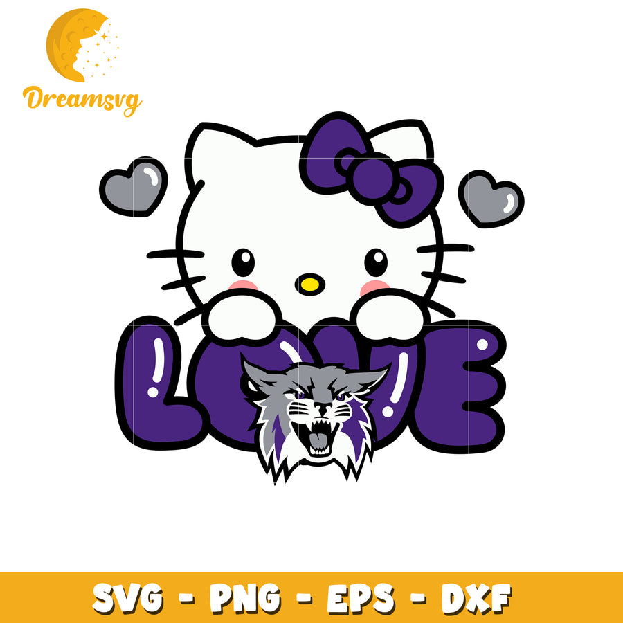 Hello Kitty Wildcat Love SVG Design