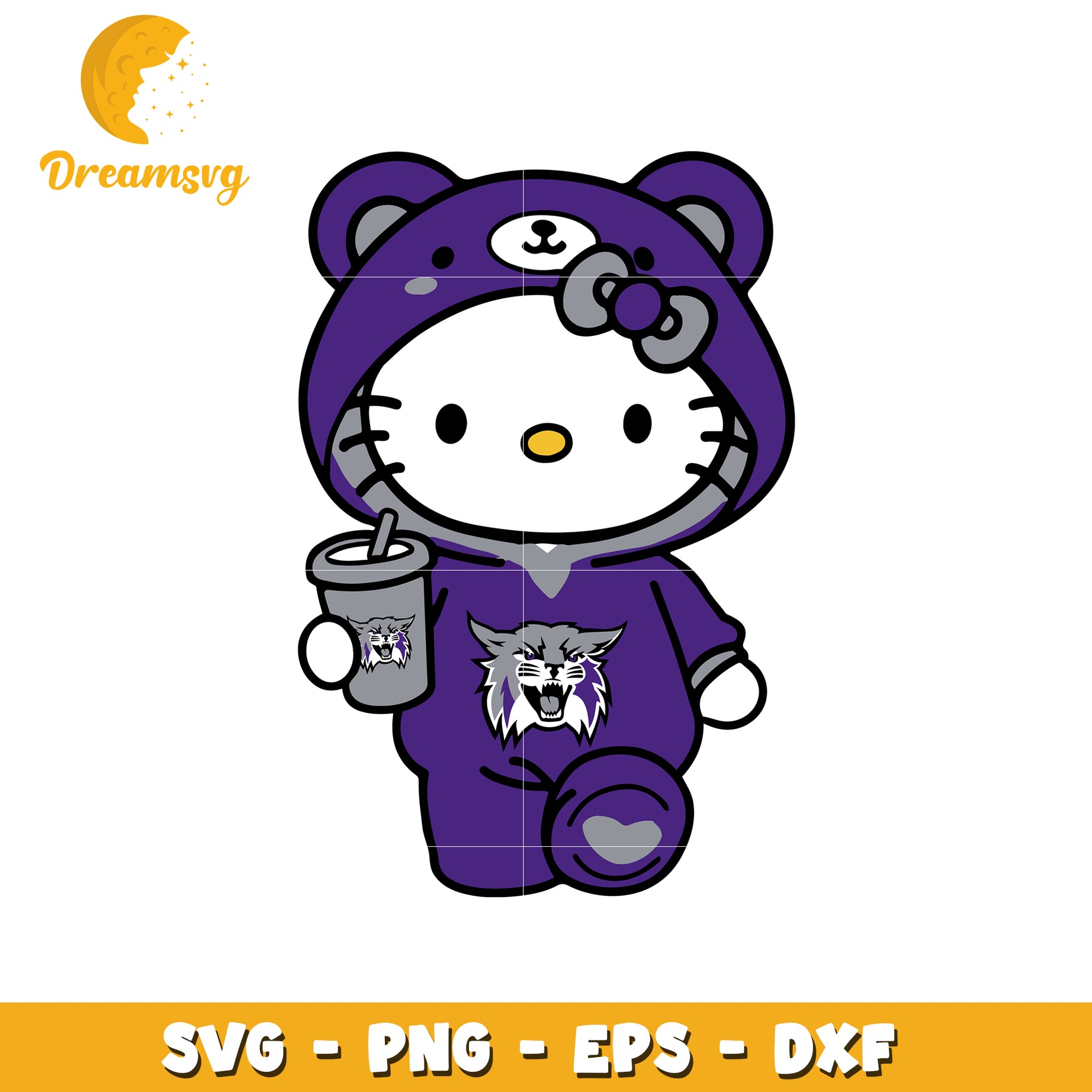 Hello Kitty Wildcat SVG Design