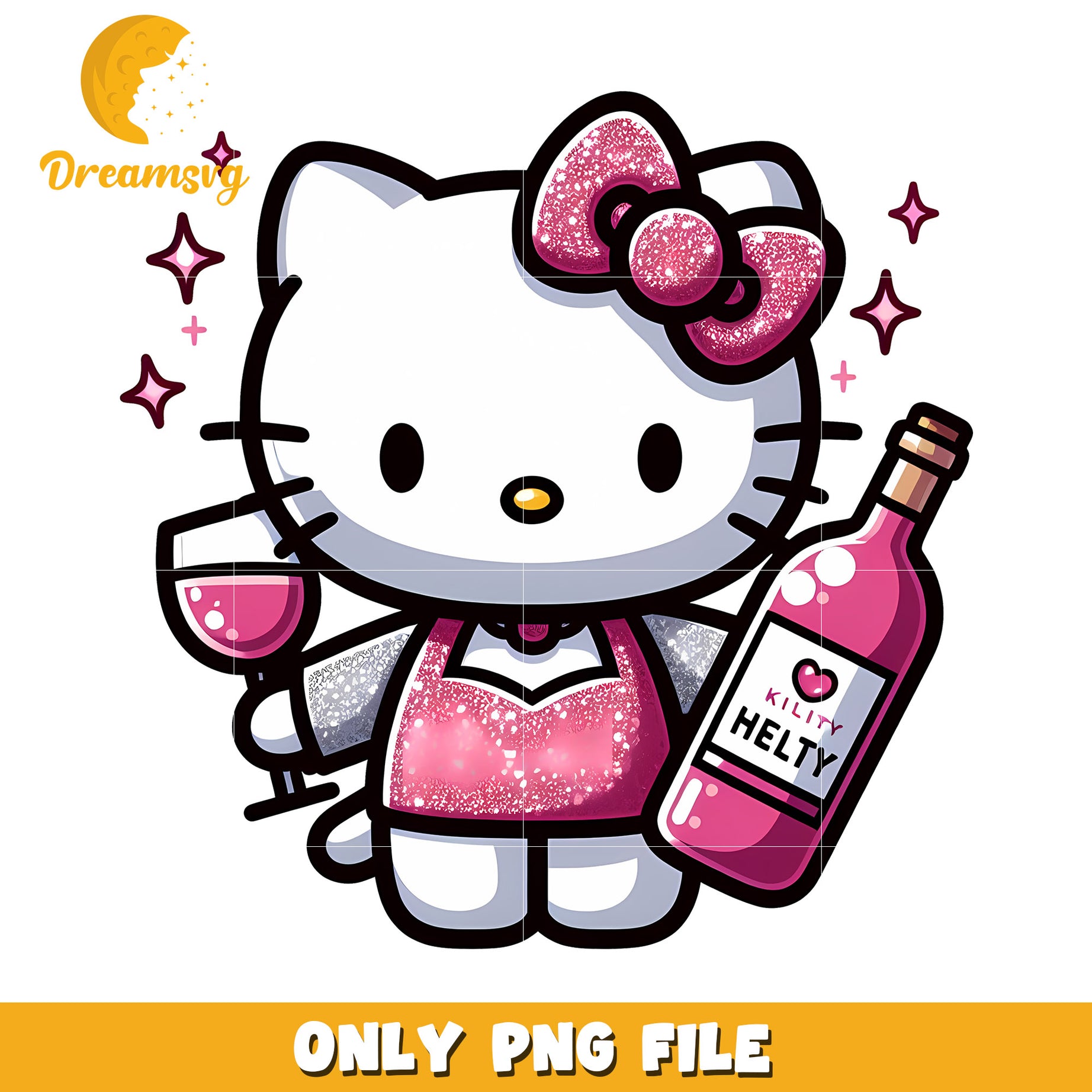 Hello Kitty Wine PNG Clipart