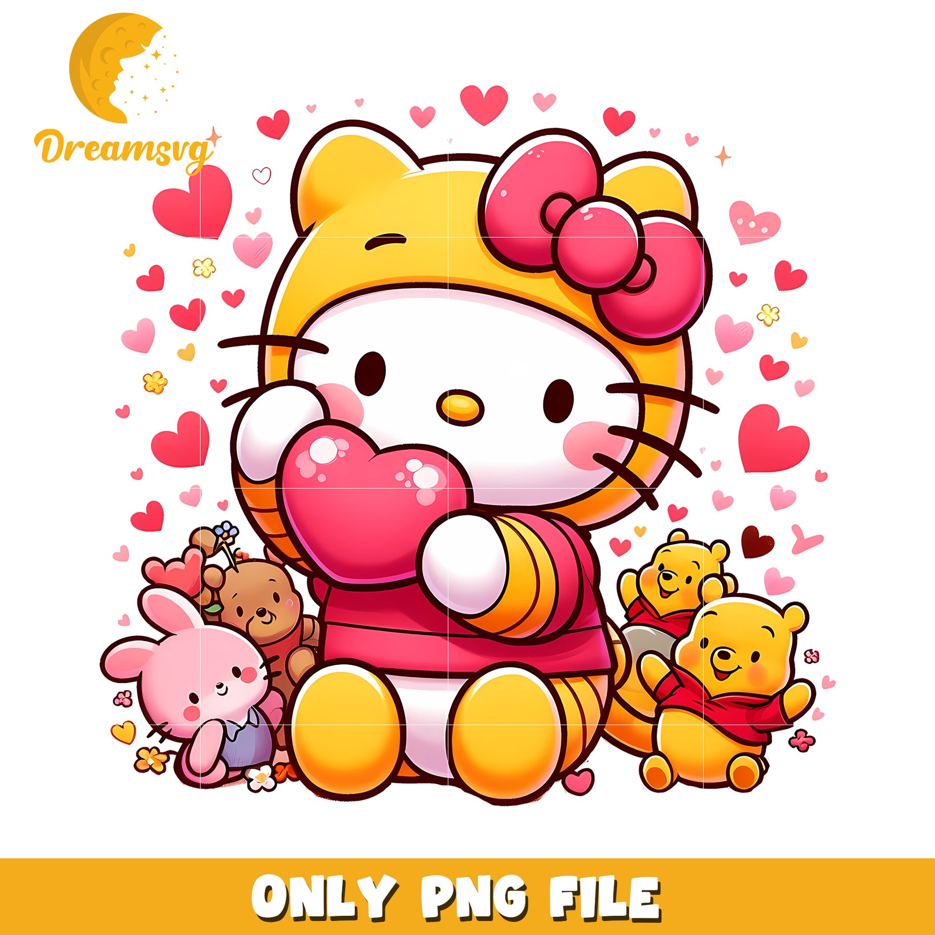 Hello Kitty Winnie the Pooh PNG Image