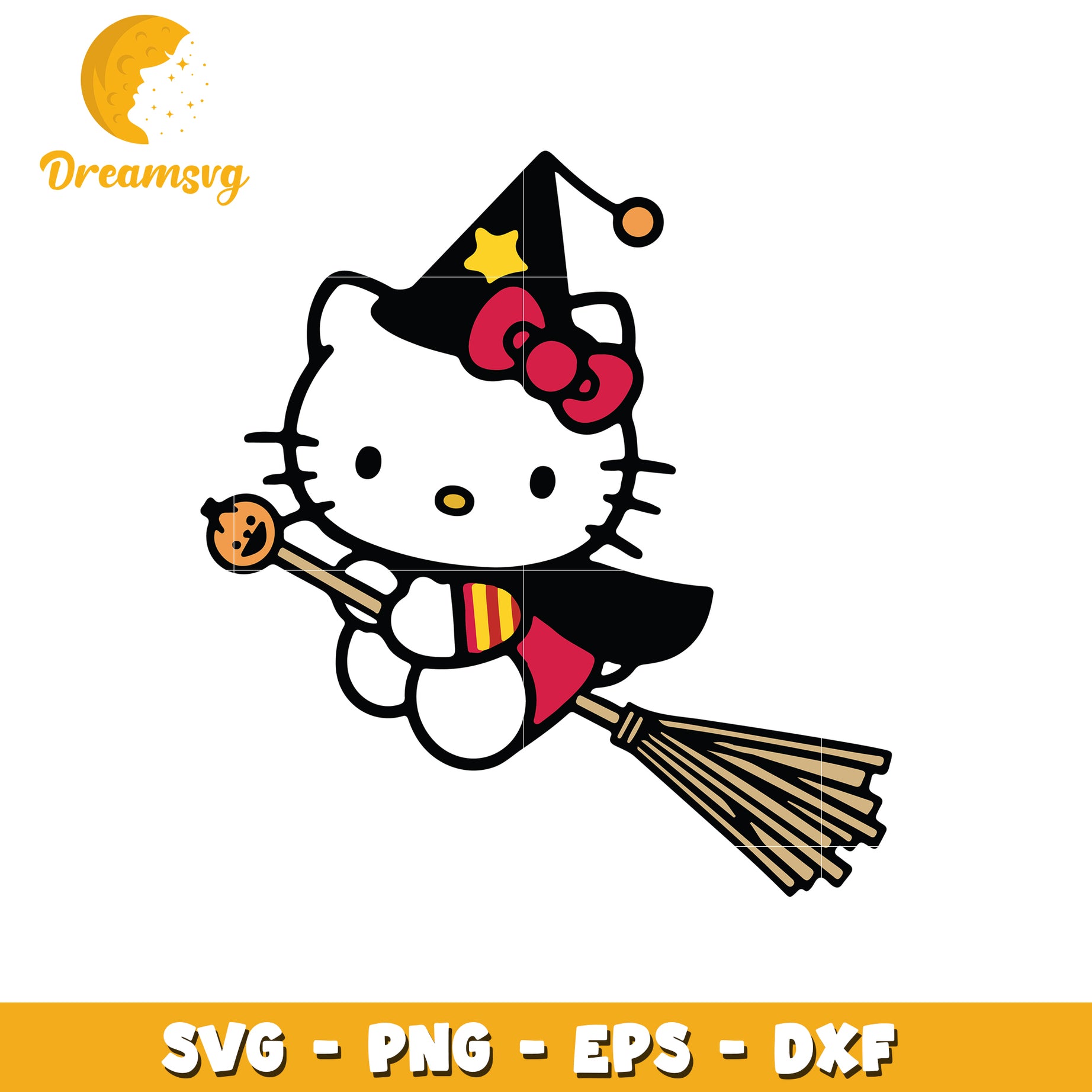 Hello Kitty Witch SVG Cut File