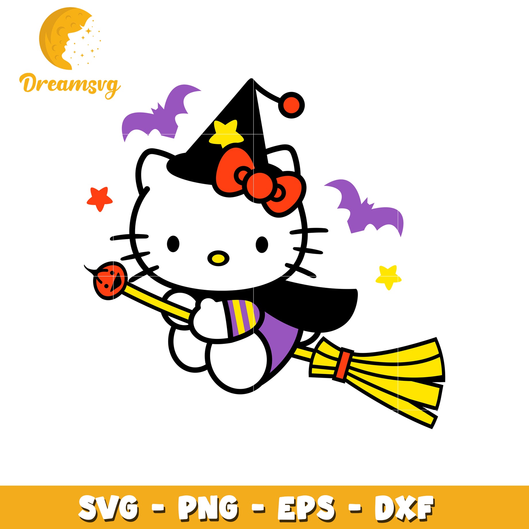 Hello Kitty Witch SVG Cut File