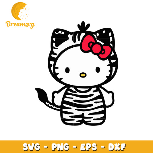 Hello Kitty Zebra Costume SVG Cut File