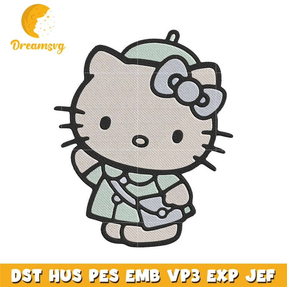 Hello Kitty girl Embroidery Design