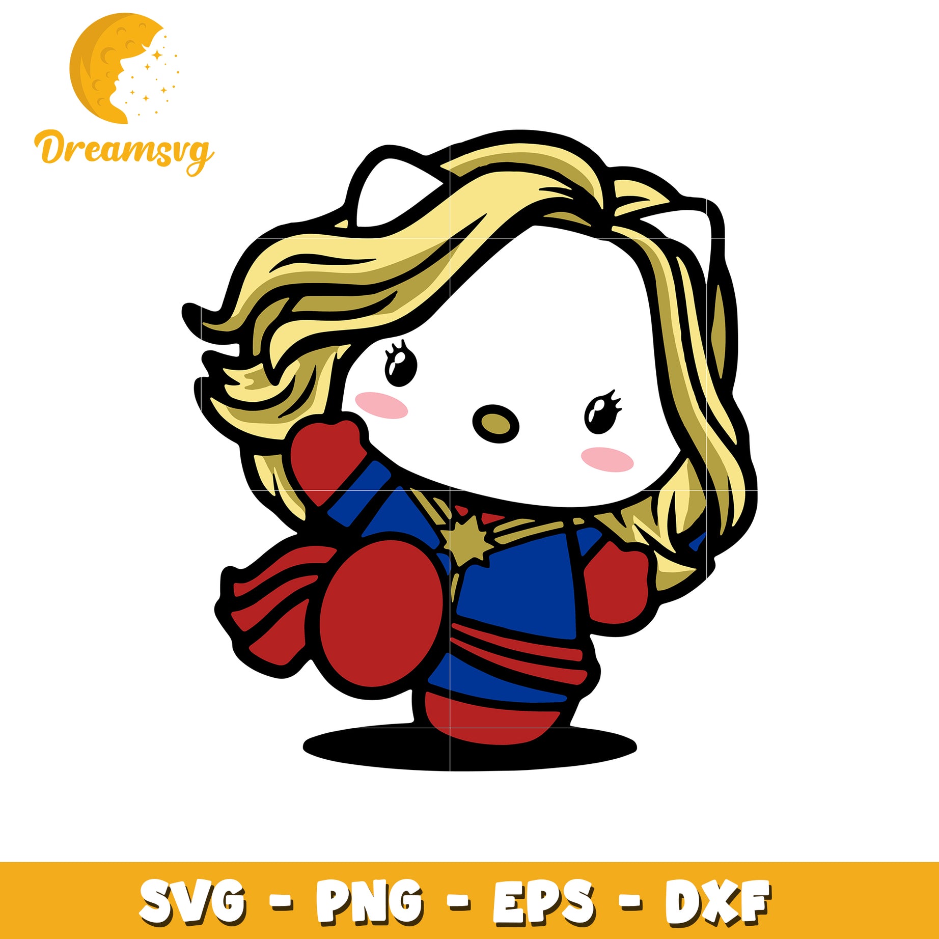 Hello Kitty wonder woman marvel svg, wonder woman svg, marvel svg