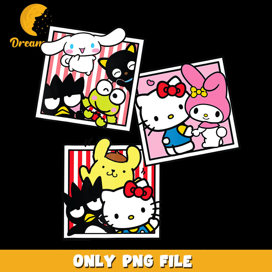 Hello Kitty And Friends Sanrio Characters PNG, Cinnamoroll Keroppi