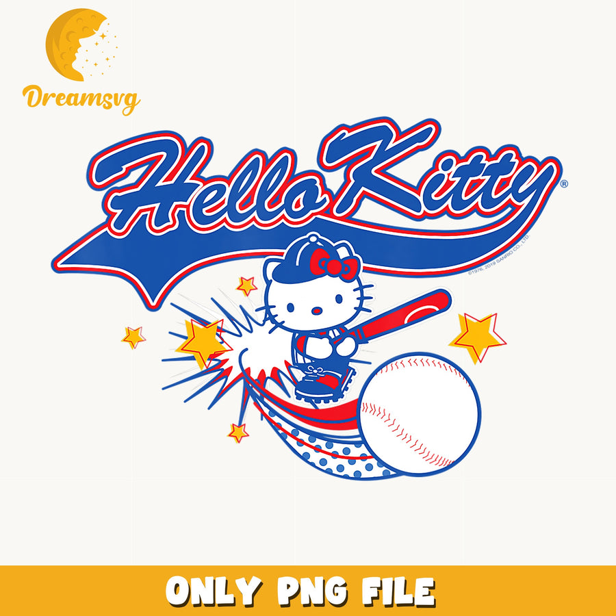 Hello Kitty Baseball Player PNG, Sanrio Sports Batter, Softball PNG