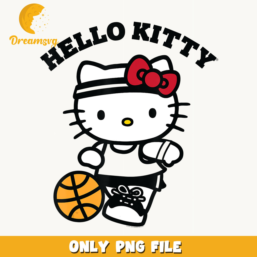 Hello Kitty Basketball Player PNG, Sanrio Sports Design, Cute PNG