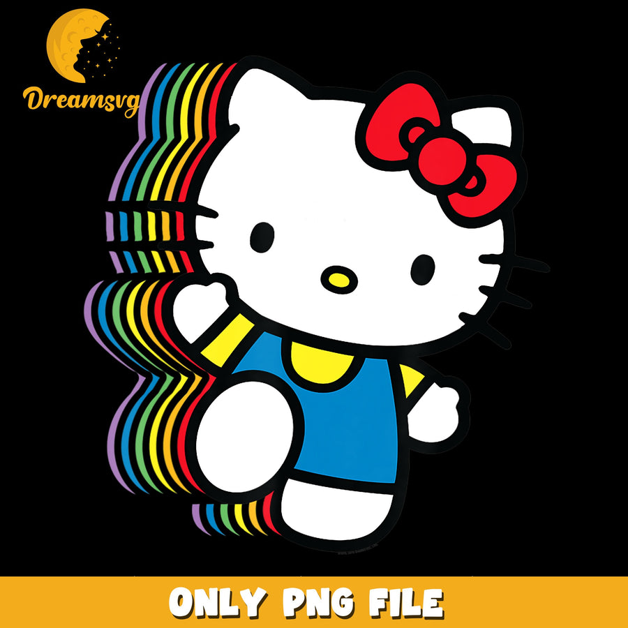 Hello Kitty Rainbow Layered Stacked PNG, Sanrio Kitty, Cute PNG
