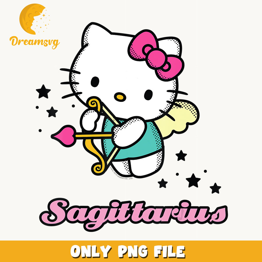 Hello Kitty Sagittarius Zodiac PNG, Sanrio Astrology Sign, Archer PNG