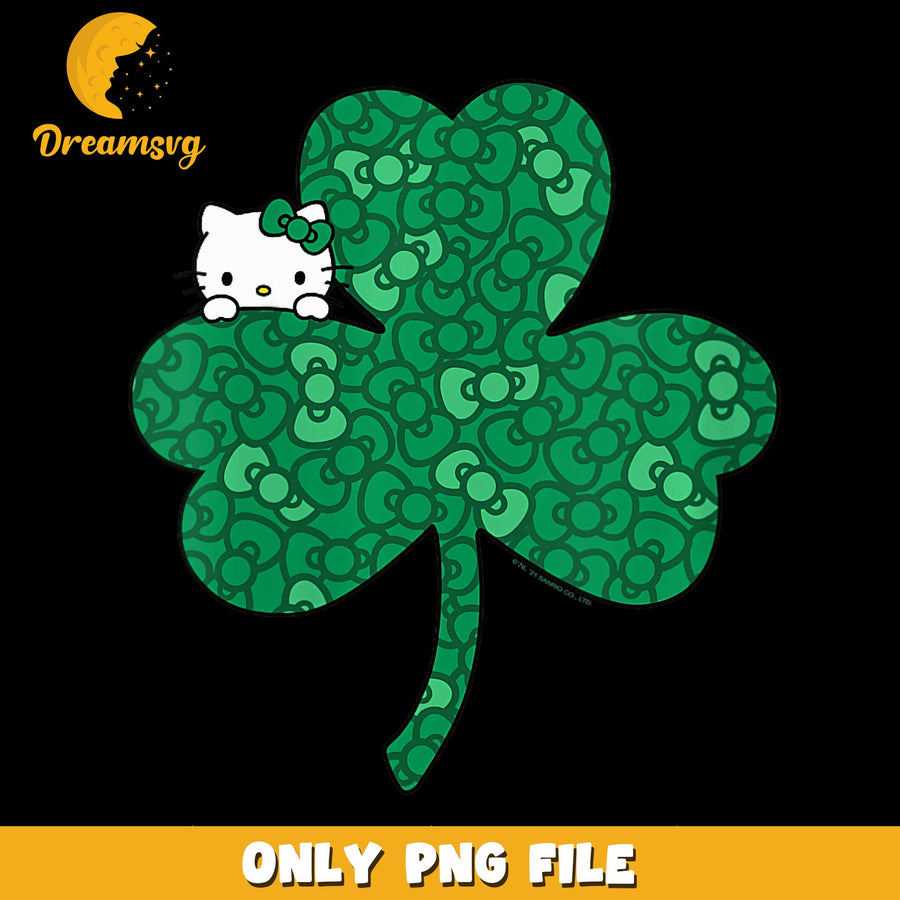 Hello Kitty Shamrock Clover St Patricks Day PNG, Sanrio, Lucky PNG