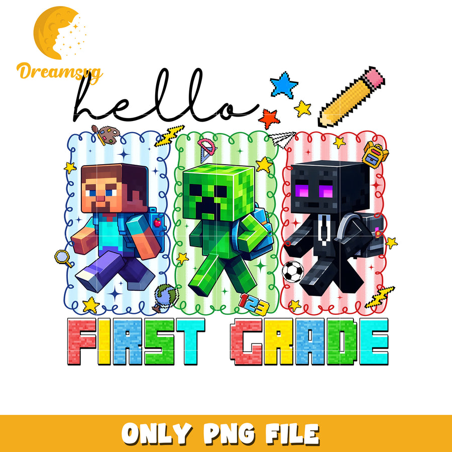 Hello first grade minecraft png, minecraft movies png, minecraft characters png