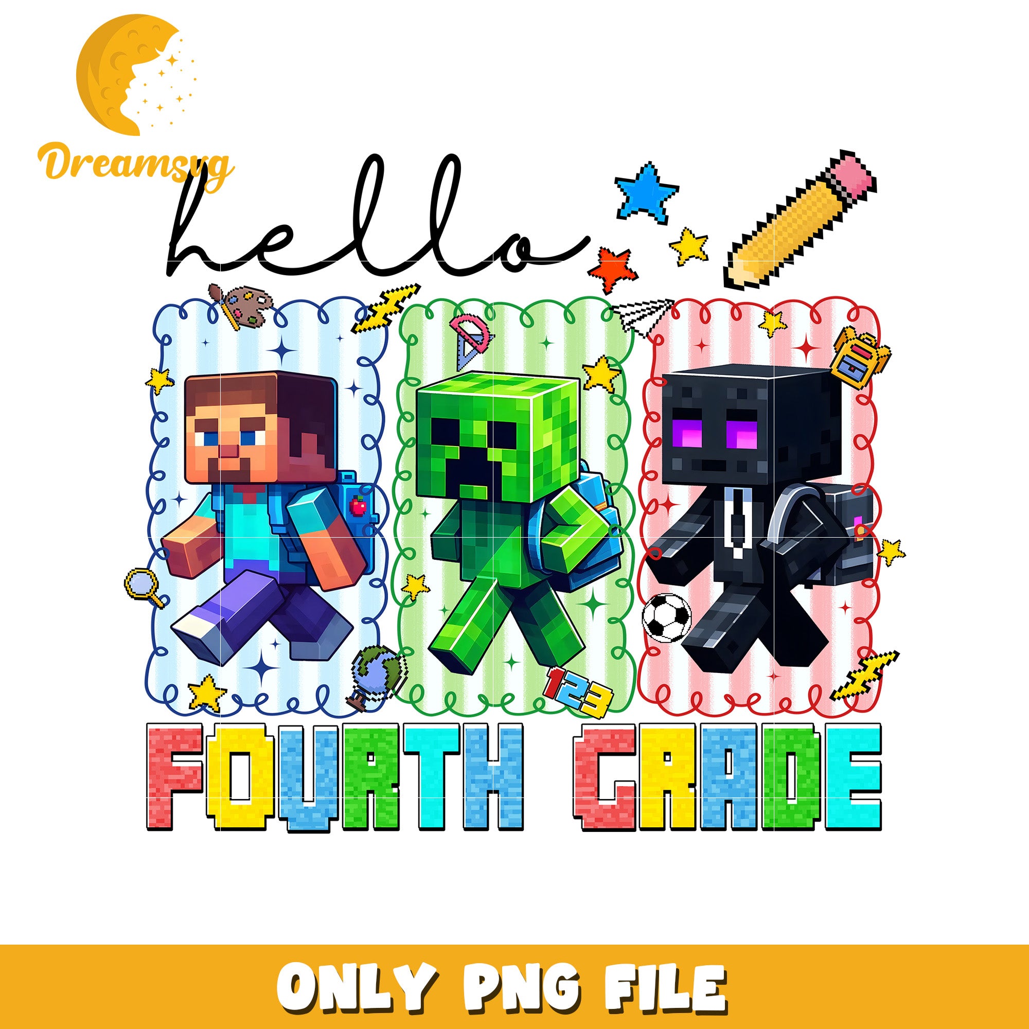 Hello fourth grade png, minecraft cartoons png, minecraft toys png