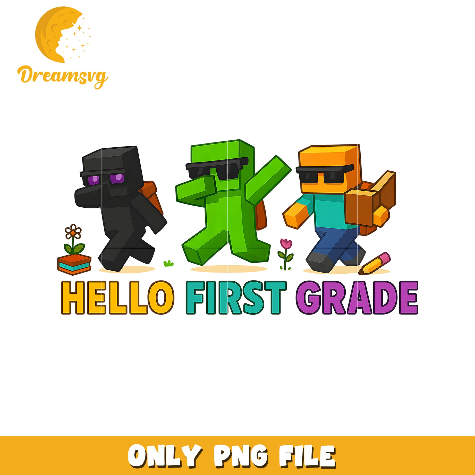 Hello frist grade design png, minecraft cartoons png, minecraft toys png