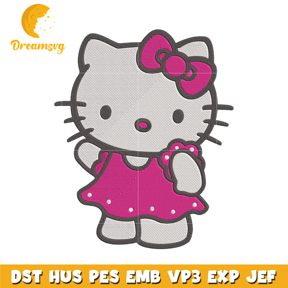 Hello kitty Embroidery Design, Instant download
