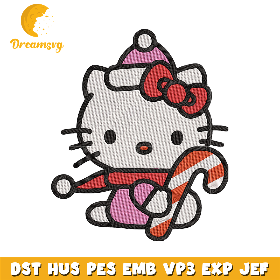 Hello kitty chrismas Embroidery Design, Kitty Embroidery