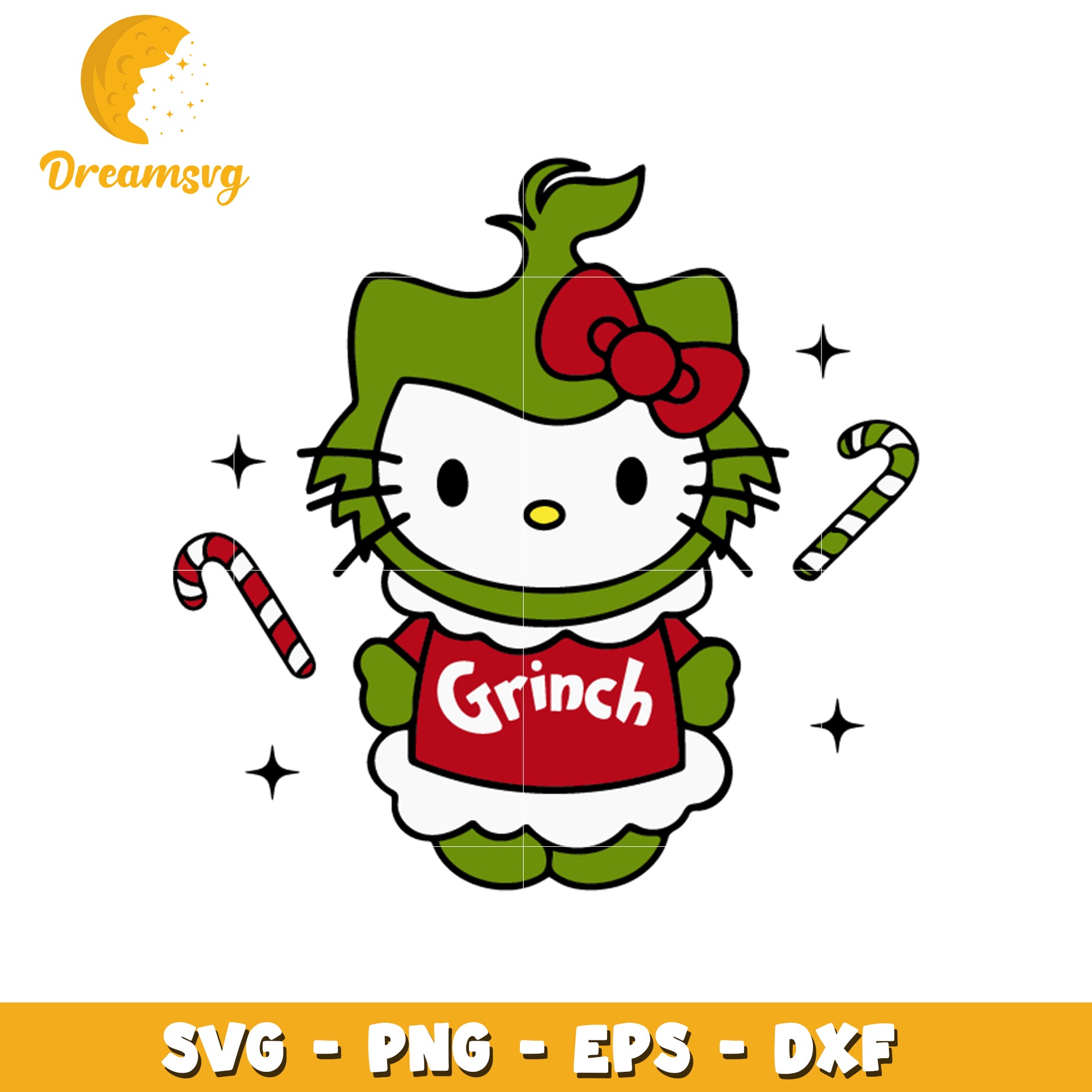 Hello kitty cosplay grinch svg, hello kitty svg, grinch svg