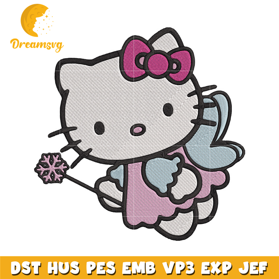 Hello kitty fairy Embroidery Design