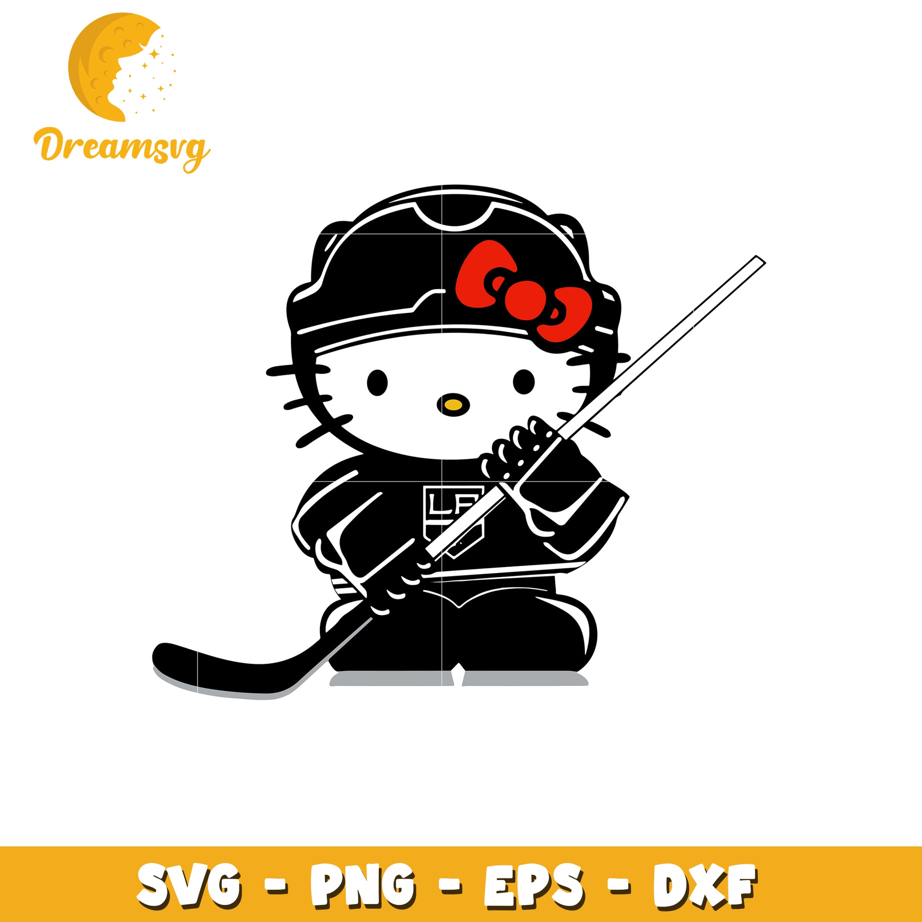 Hello kitty hockey player svg, hello kitty svg, hockey svg