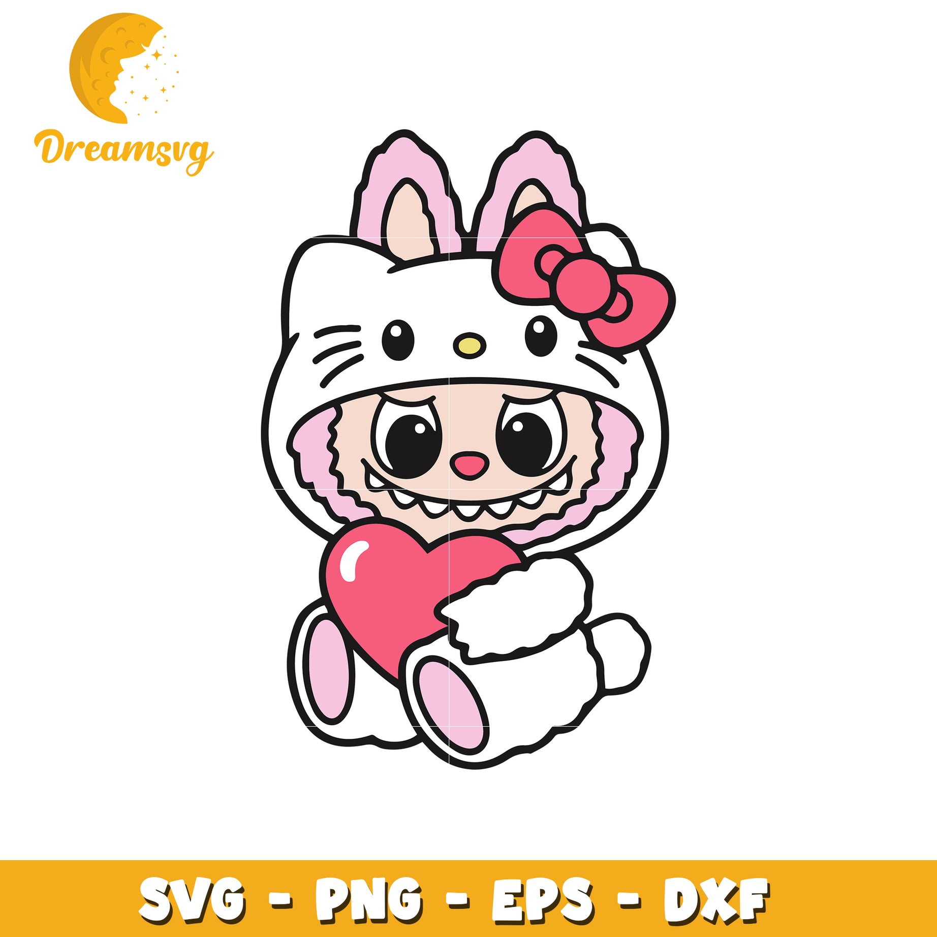 Hello kitty labubu svg, halloween svg, popmart labubu svg