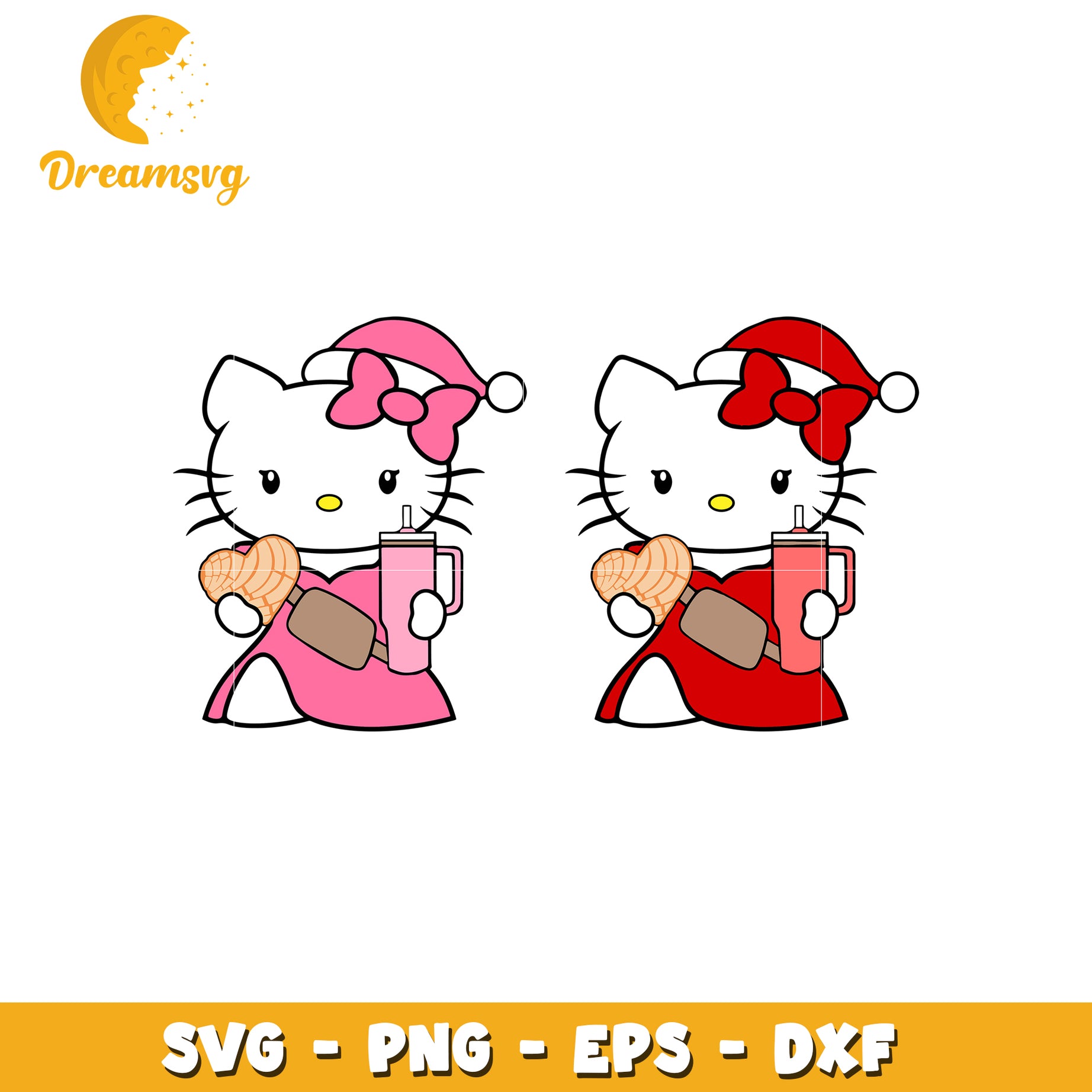 Hello kitty santa hat standley tumbler svg, standley tumbler svg