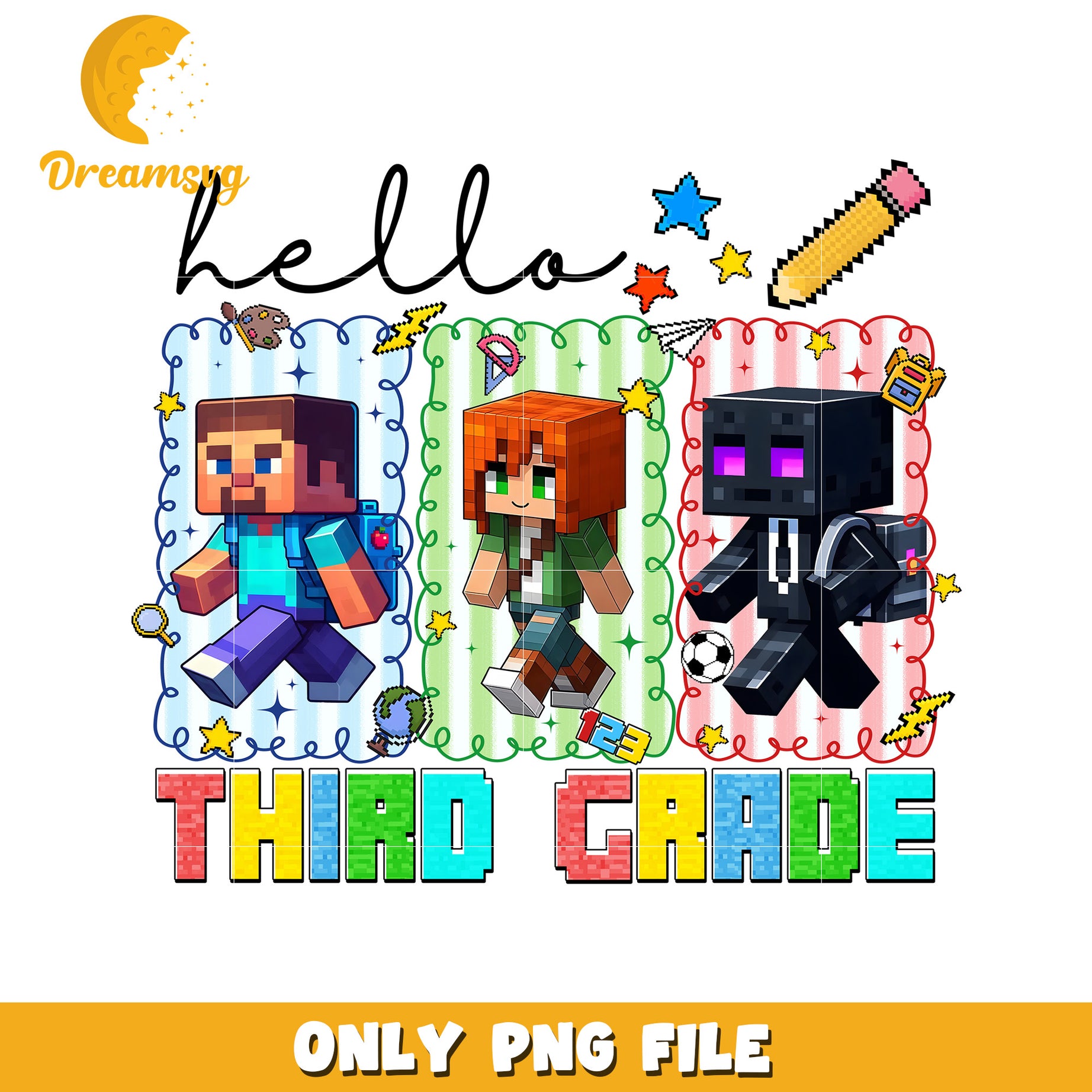 Hello third grade png, minecraft cartoons png, minecraft toys png