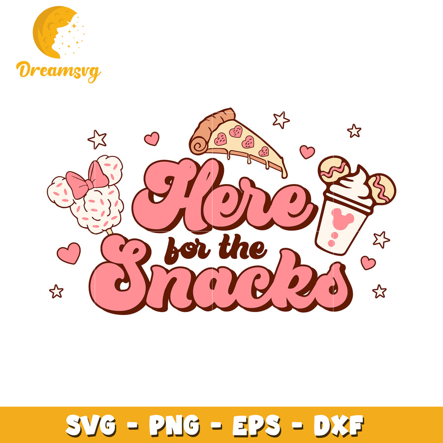 Here for the Snacks SVG PNG EPS DXF