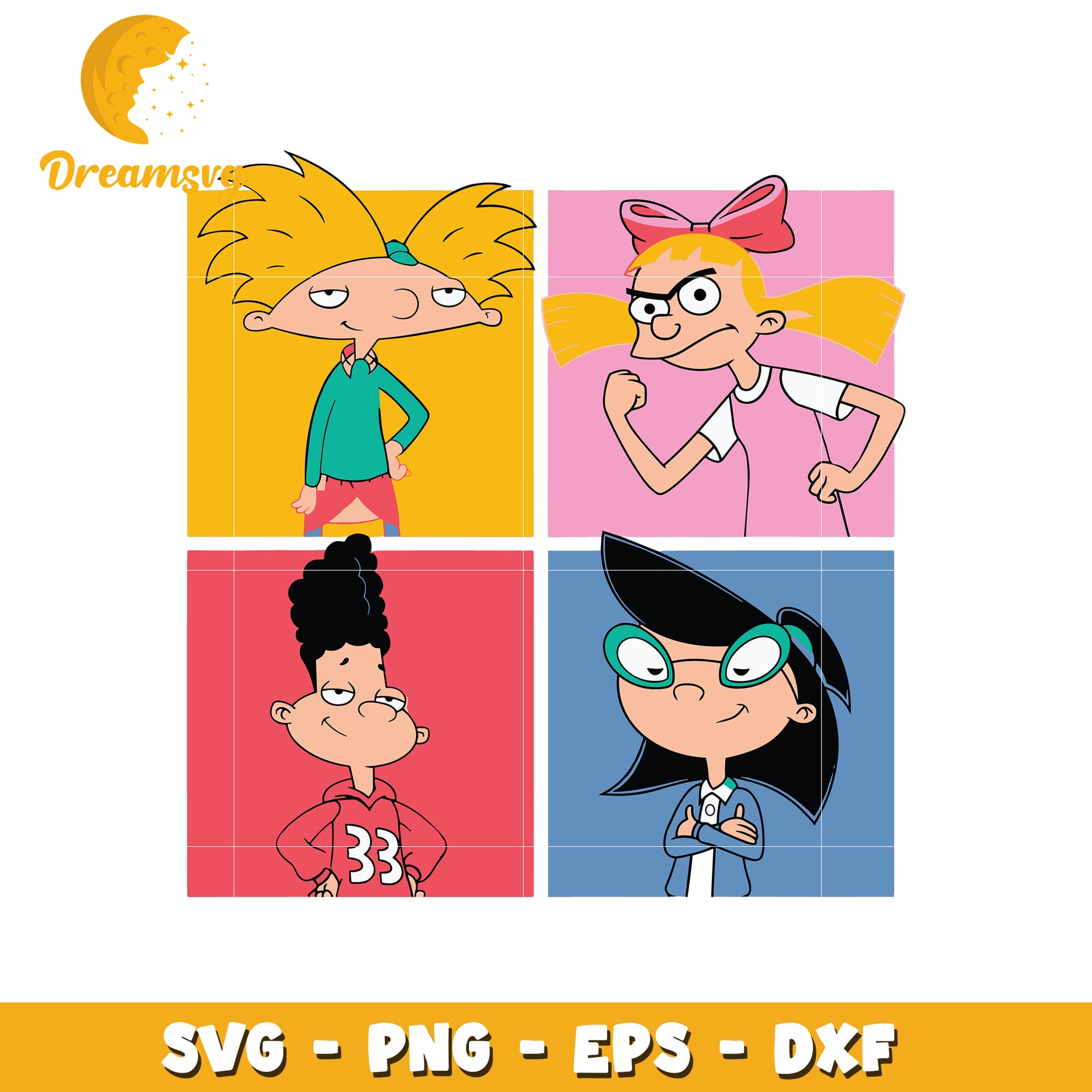 Hey Arnold SVG PNG EPS DXF Cut Files