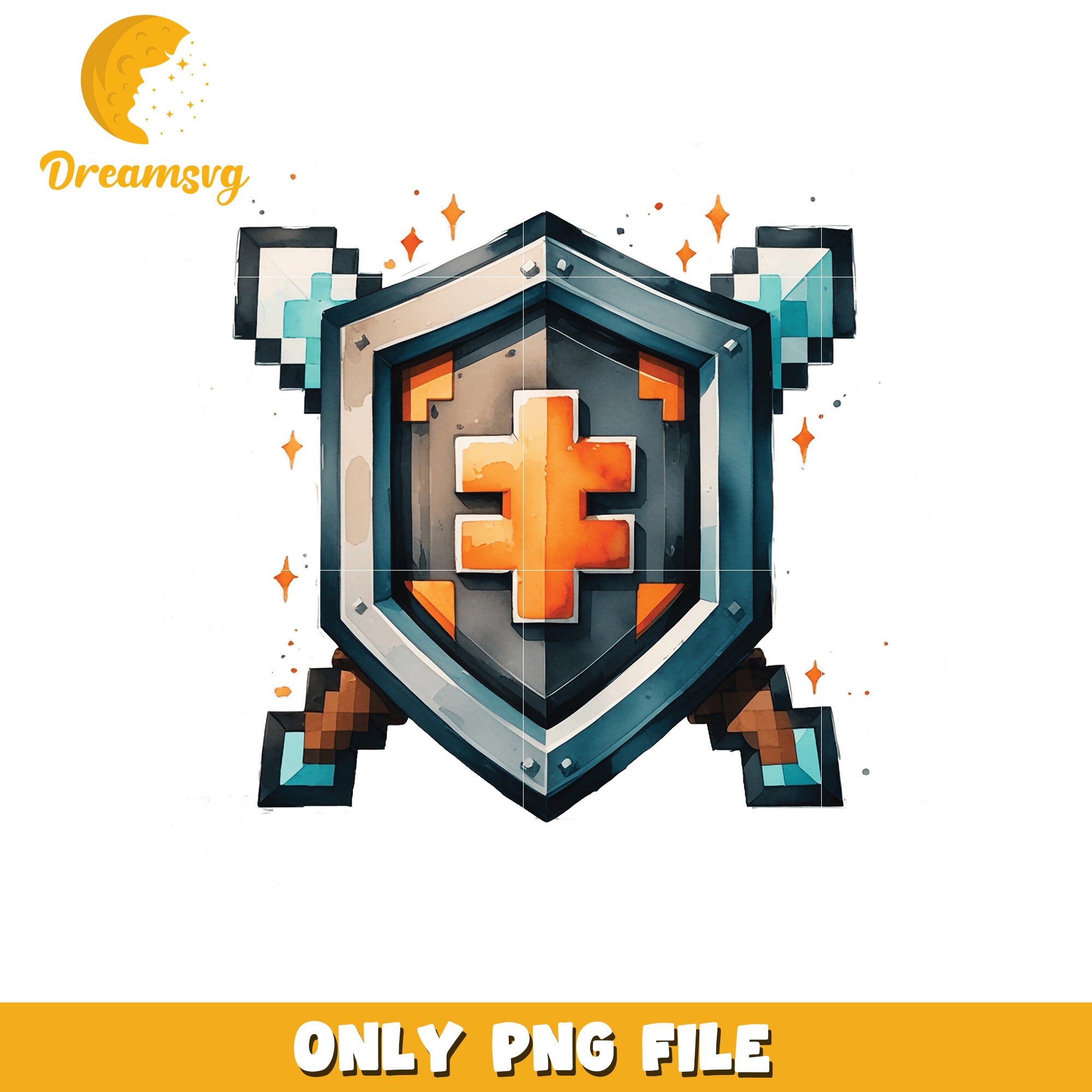 High-Quality Shield Design, Perfect for Gaming Projects, PNG File