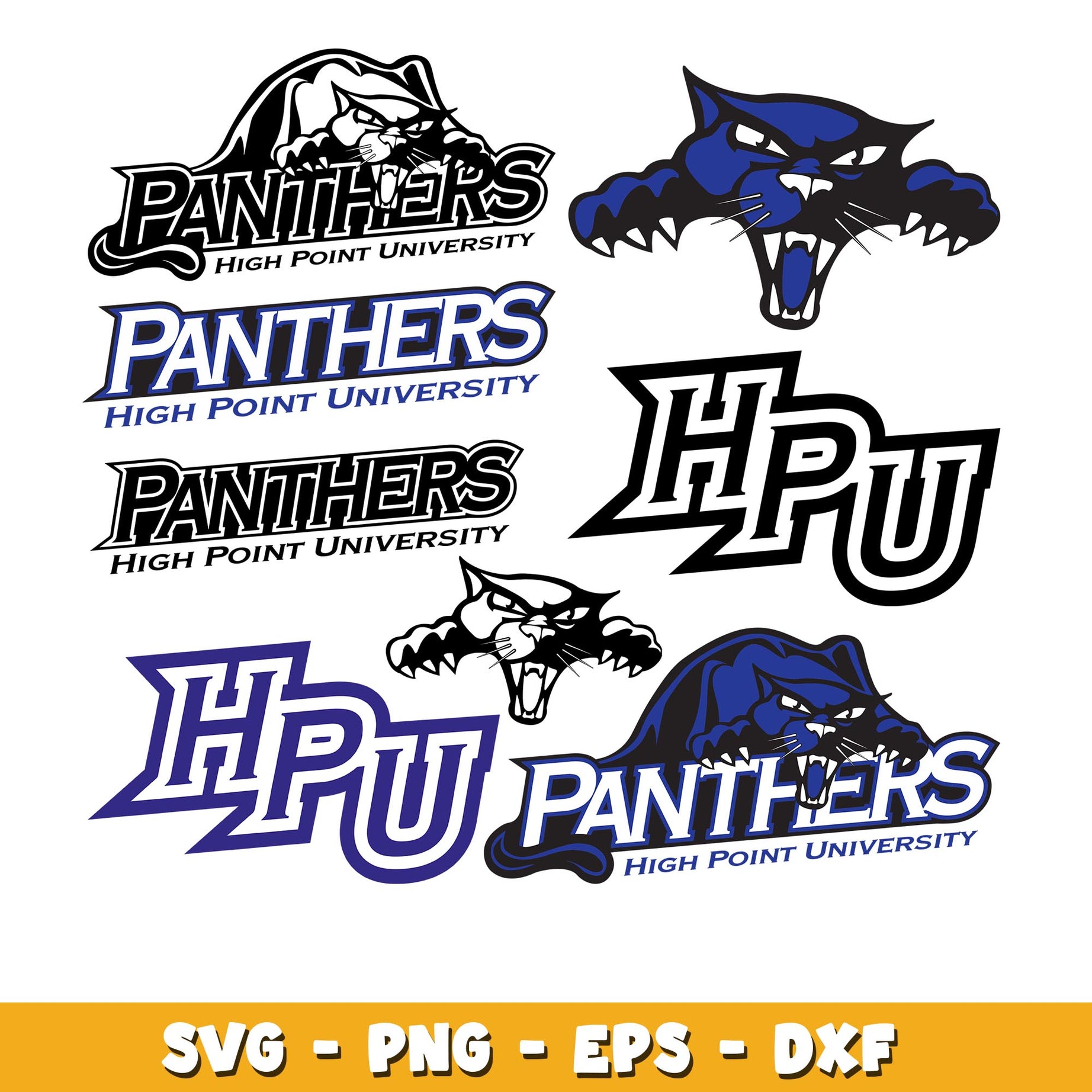 High Point Panthers Bundle svg, High Point Panthers logo svg, ncaa svg