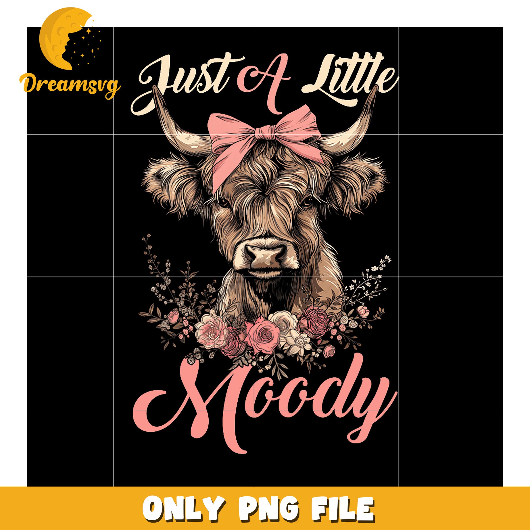 Highland Cow PNG Just A Little Moody