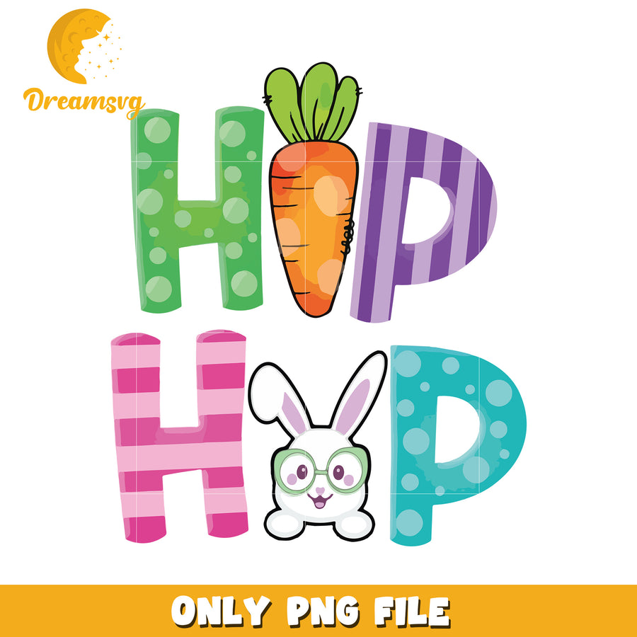 Hip hop bunny font design png, easter day bunny png, font png