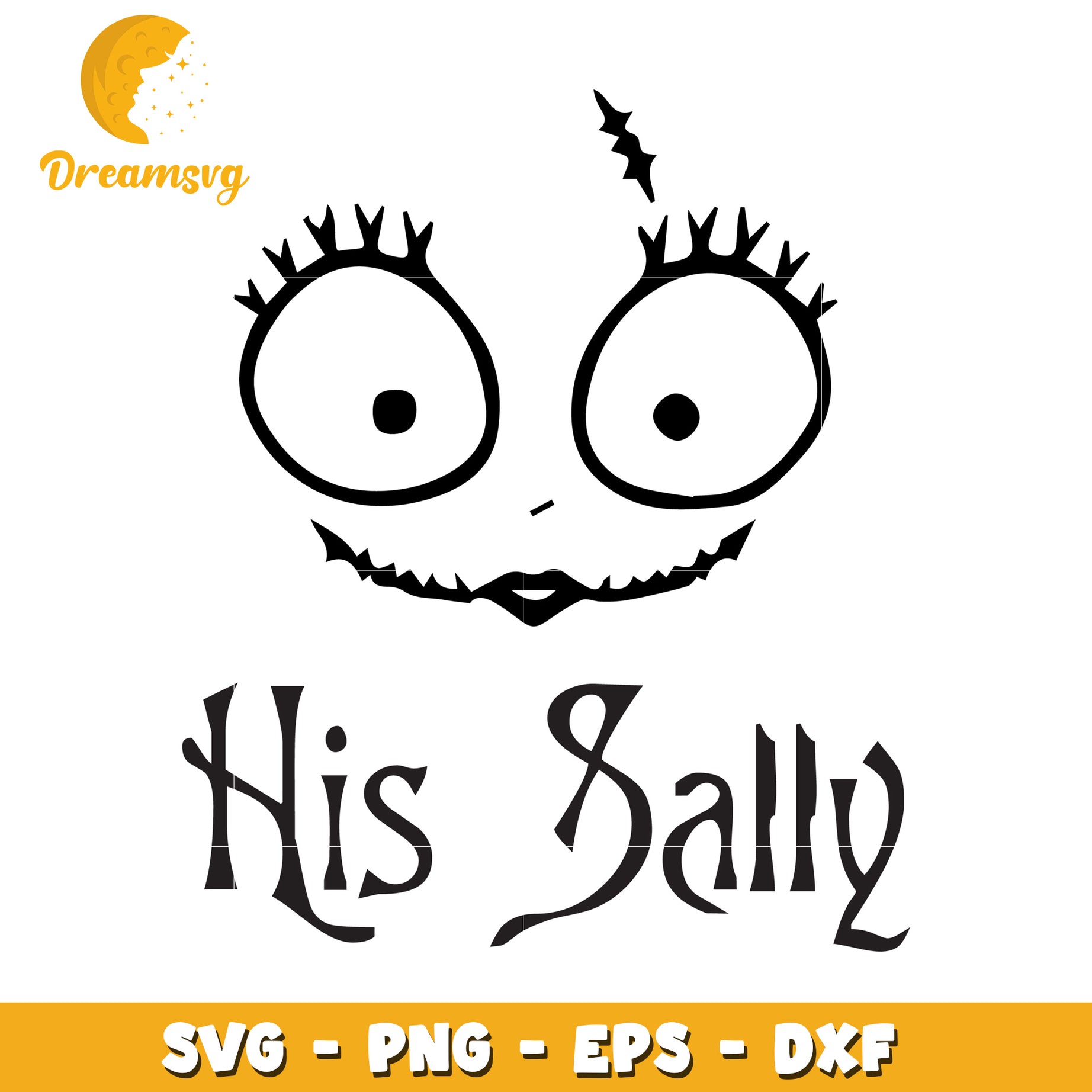 His Sally SVG Cut File Halloween