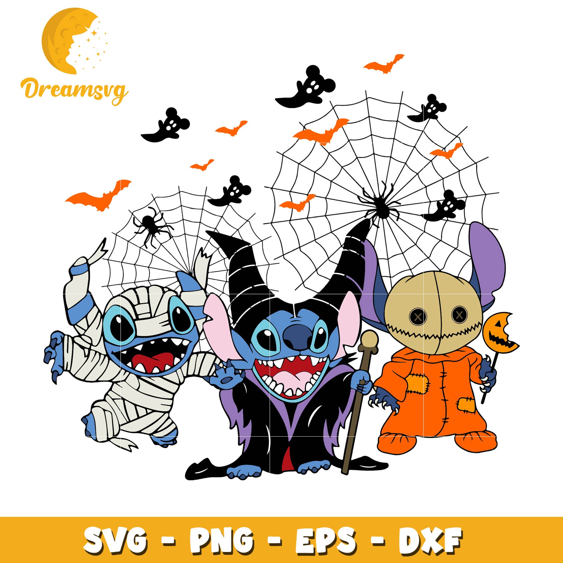 Stitch horror halloween design svg