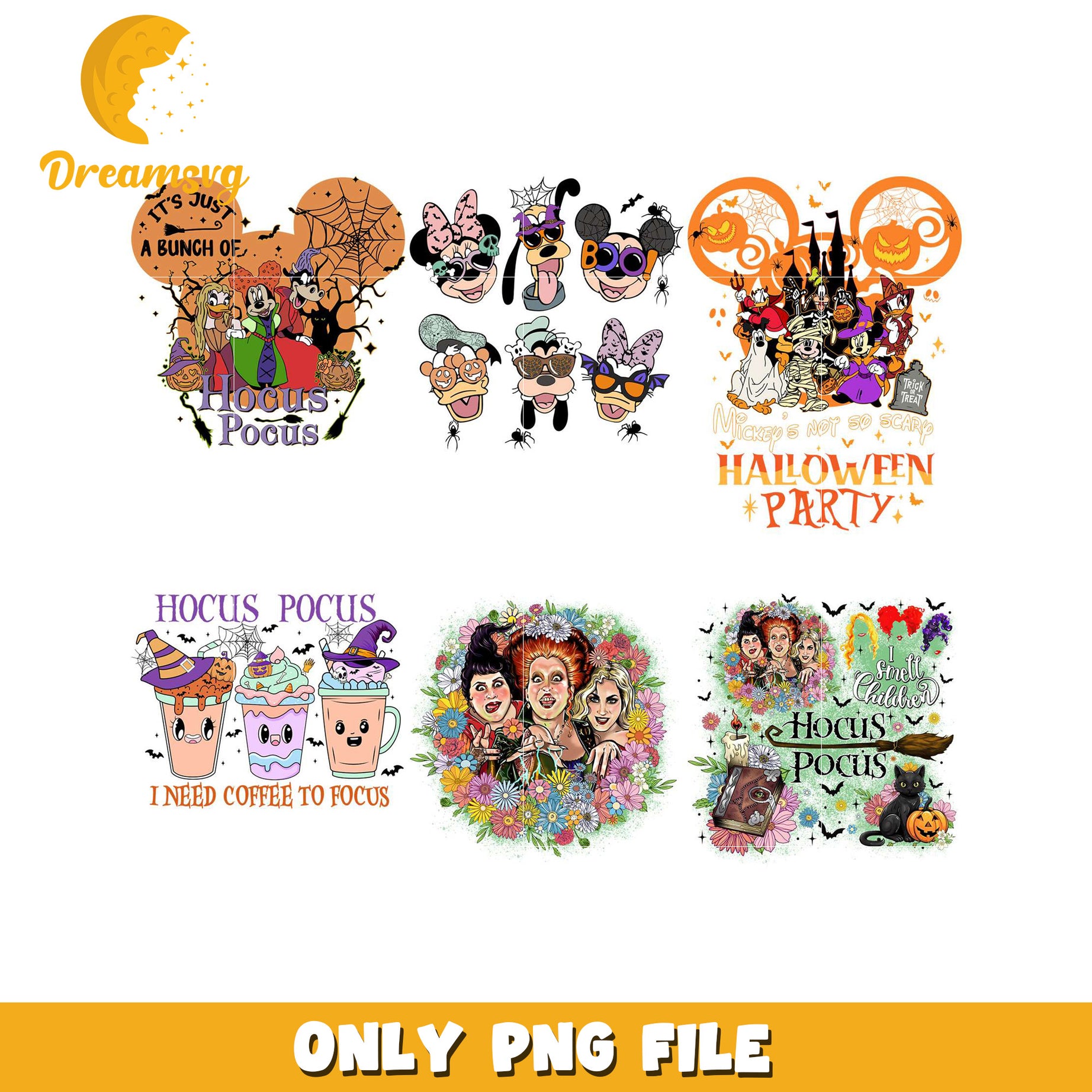 Hocus Pocus Halloween Clipart Bundle for Fun Projects