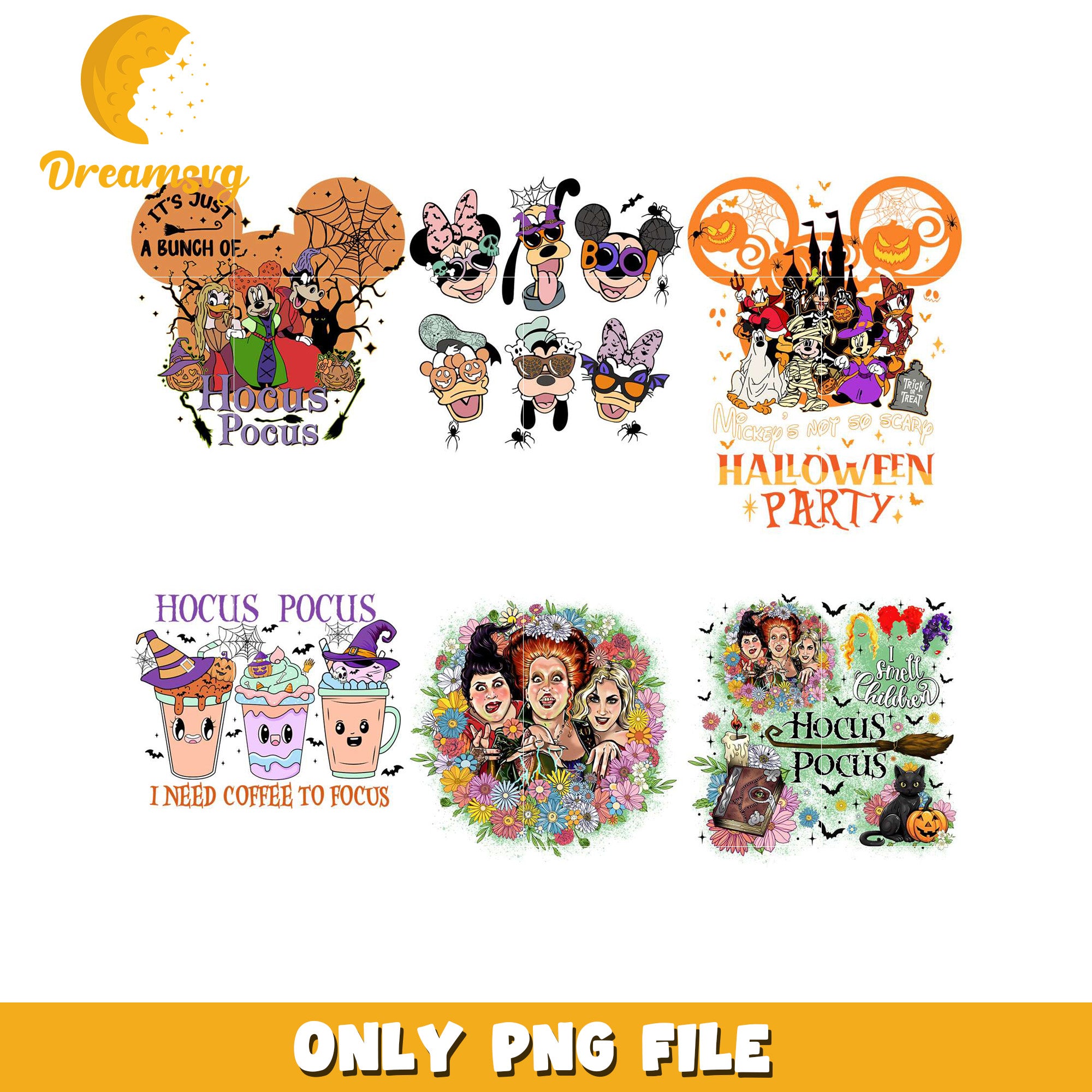 Hocus Pocus Halloween Clipart Bundle for Fun Projects