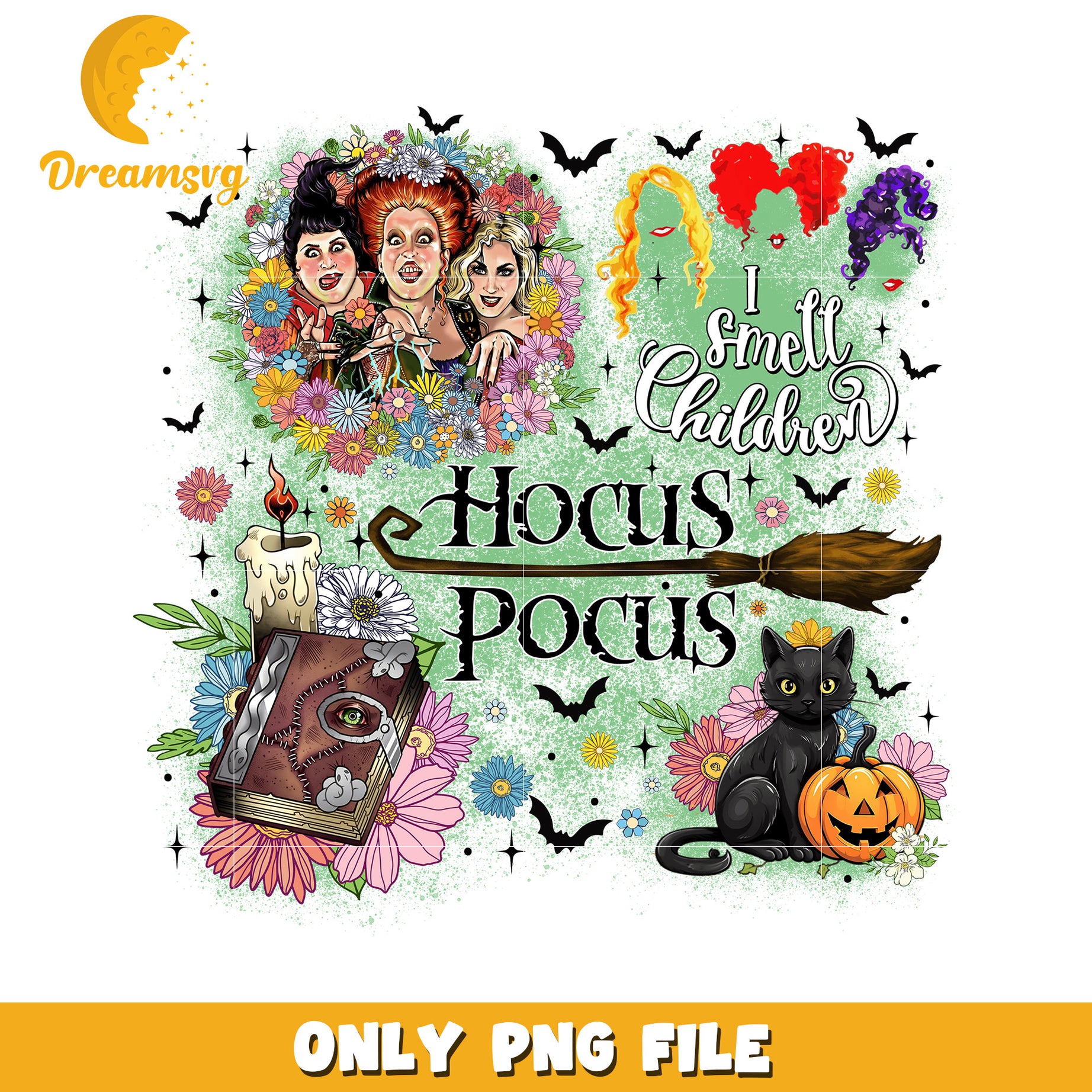 Hocus Pocus PNG Sublimation Design
