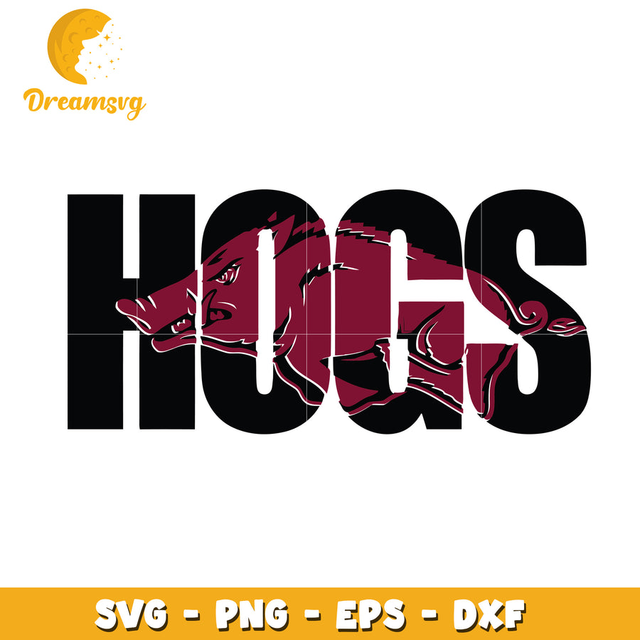 Hogs SVG Cut File PNG EPS DXF
