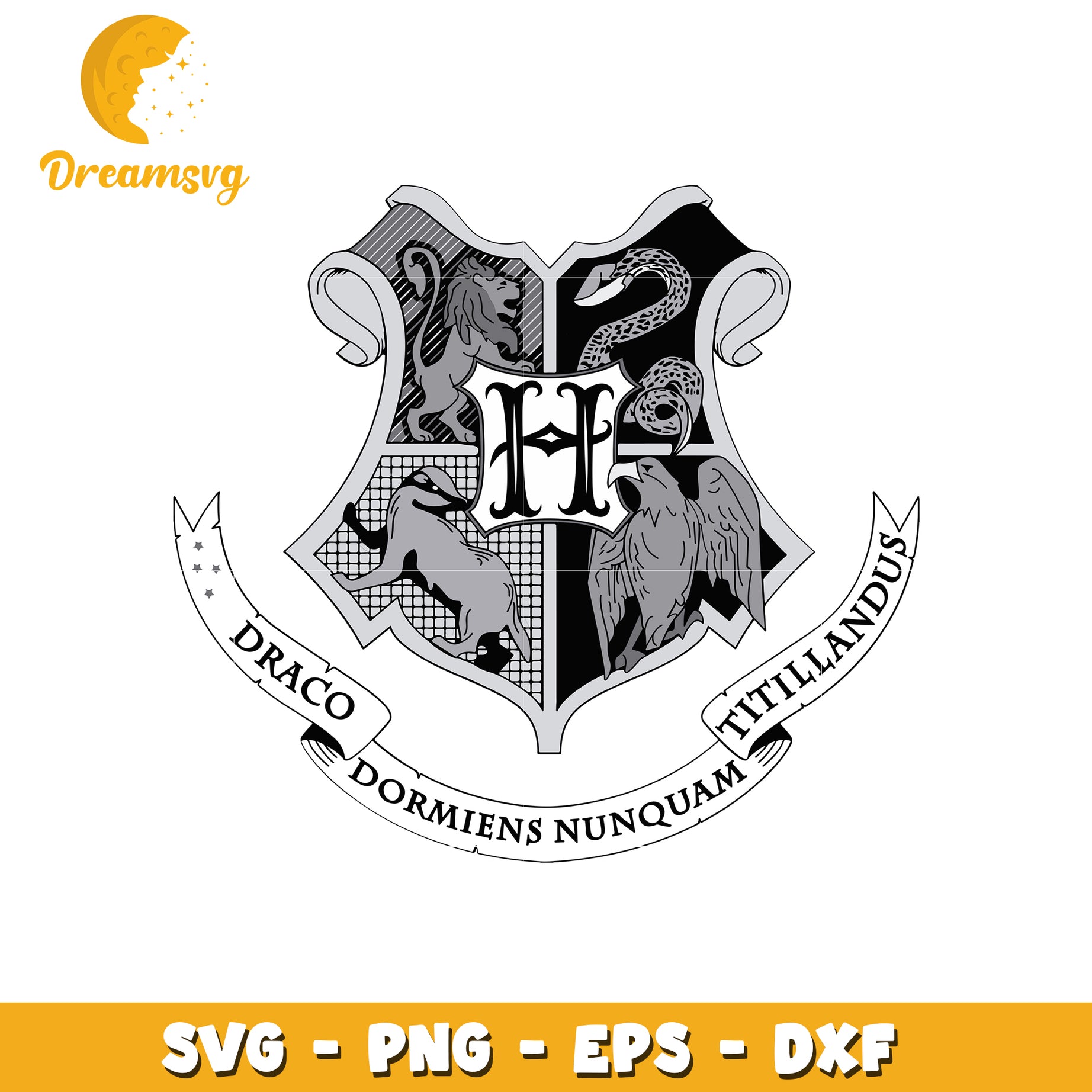 Hogwarts Crest SVG Cut File