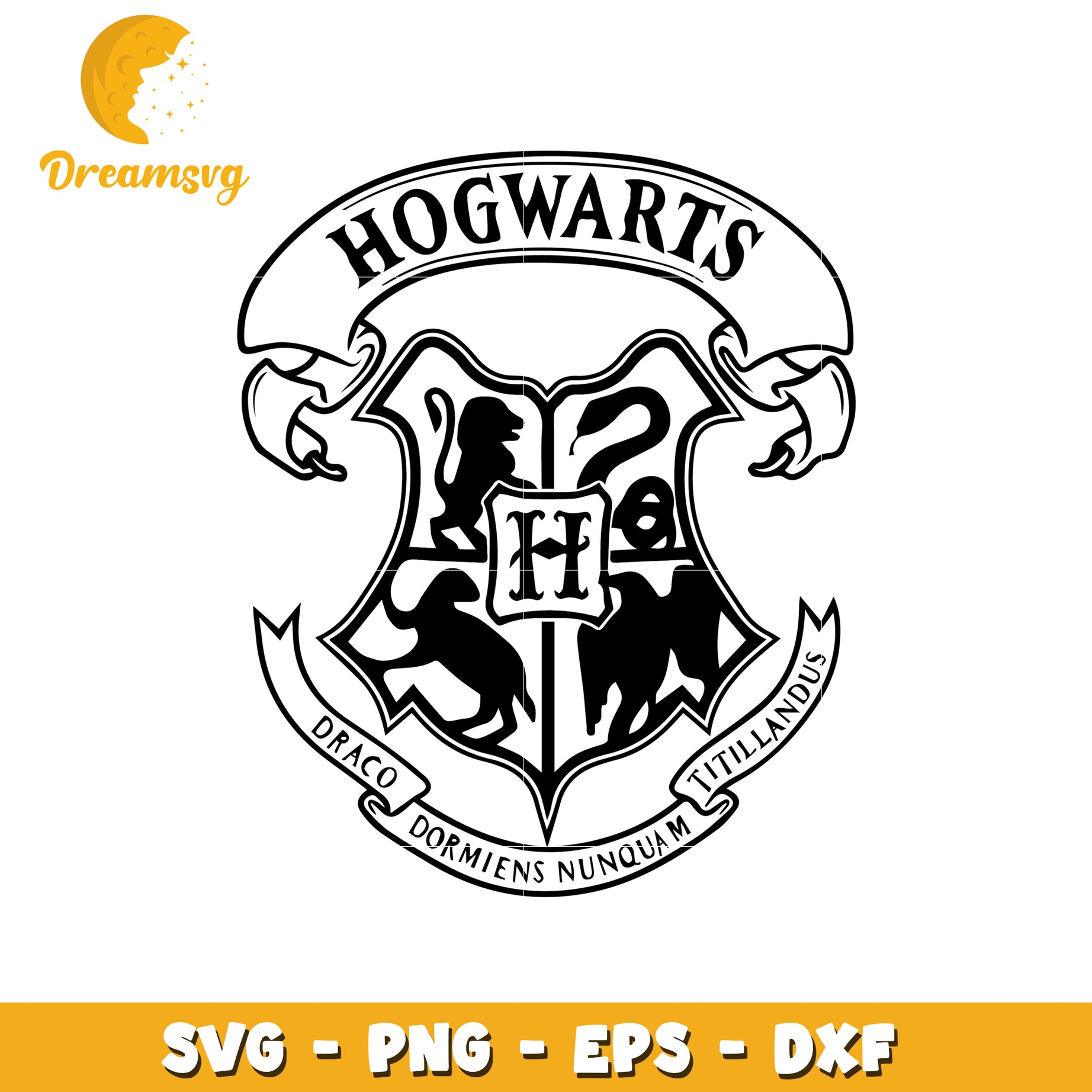 Hogwarts Crest SVG PNG,  Downloadable Files