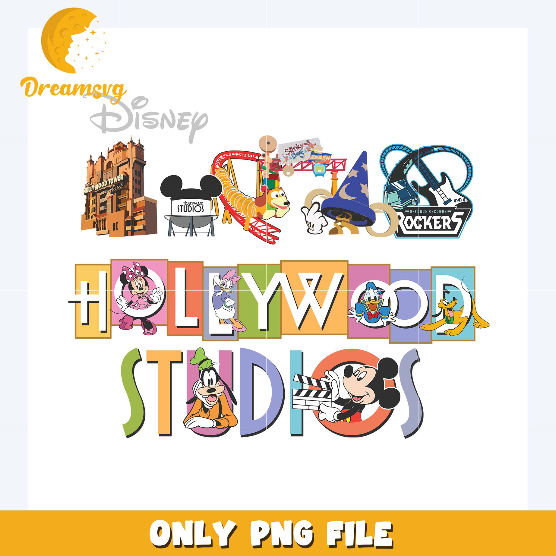 Holleywood studios png, disney characters png, disney cartoons png