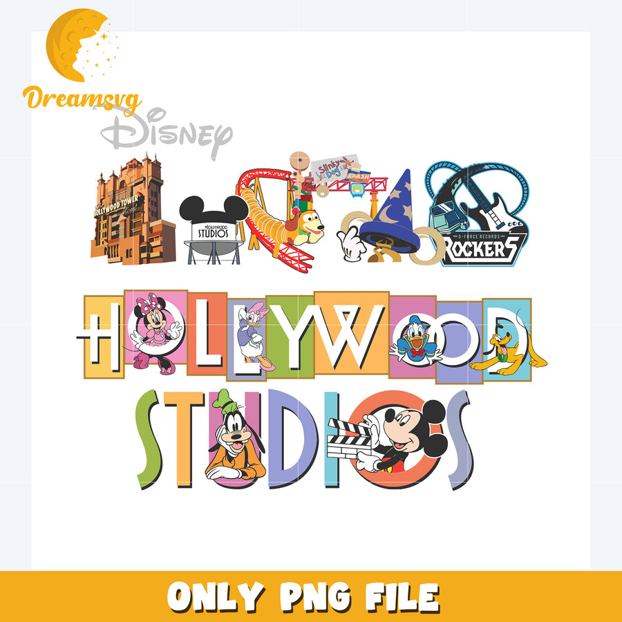 Holleywood studios png, disney characters png, disney cartoons png