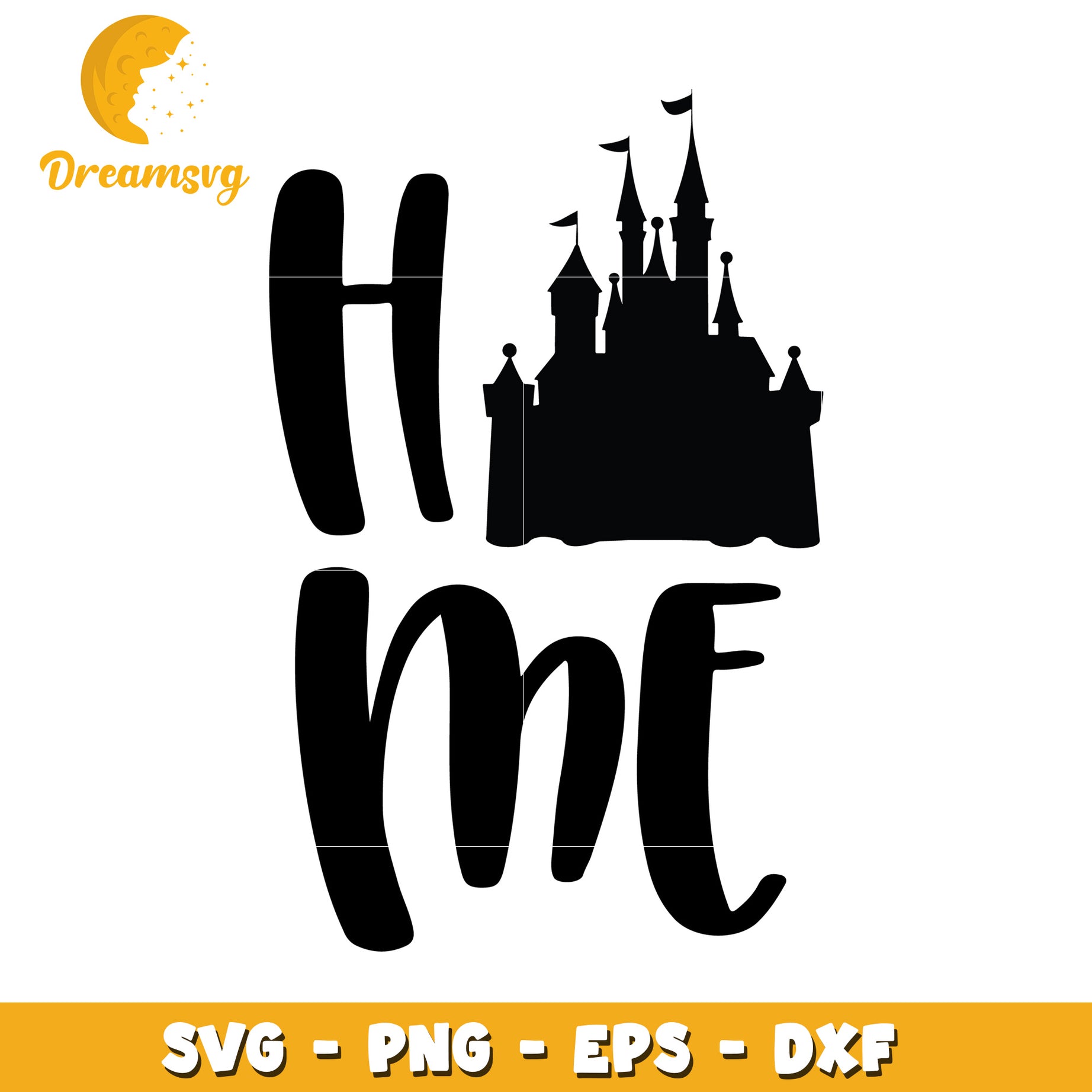 Home SVG Castle Silhouette Cut File