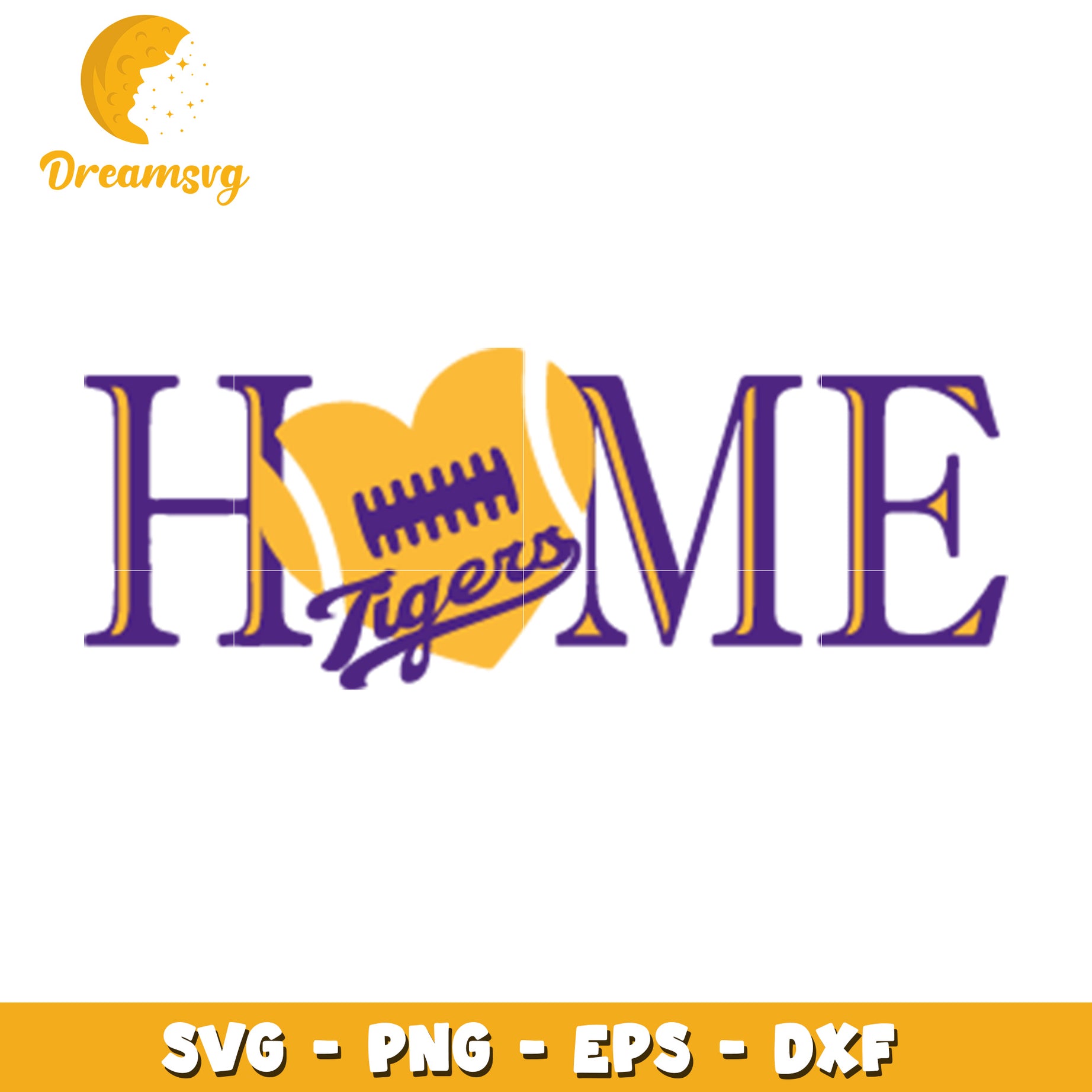 Home Tigers Football SVG PNG EPS DXF