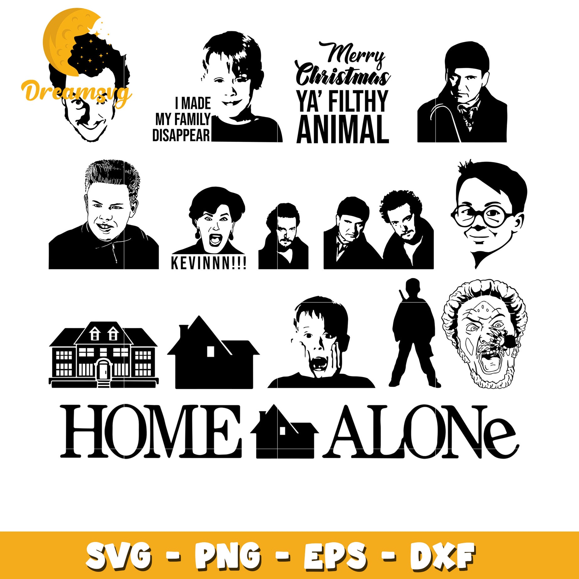 I made my family disappear bundle svg, Home alone movies​ svg