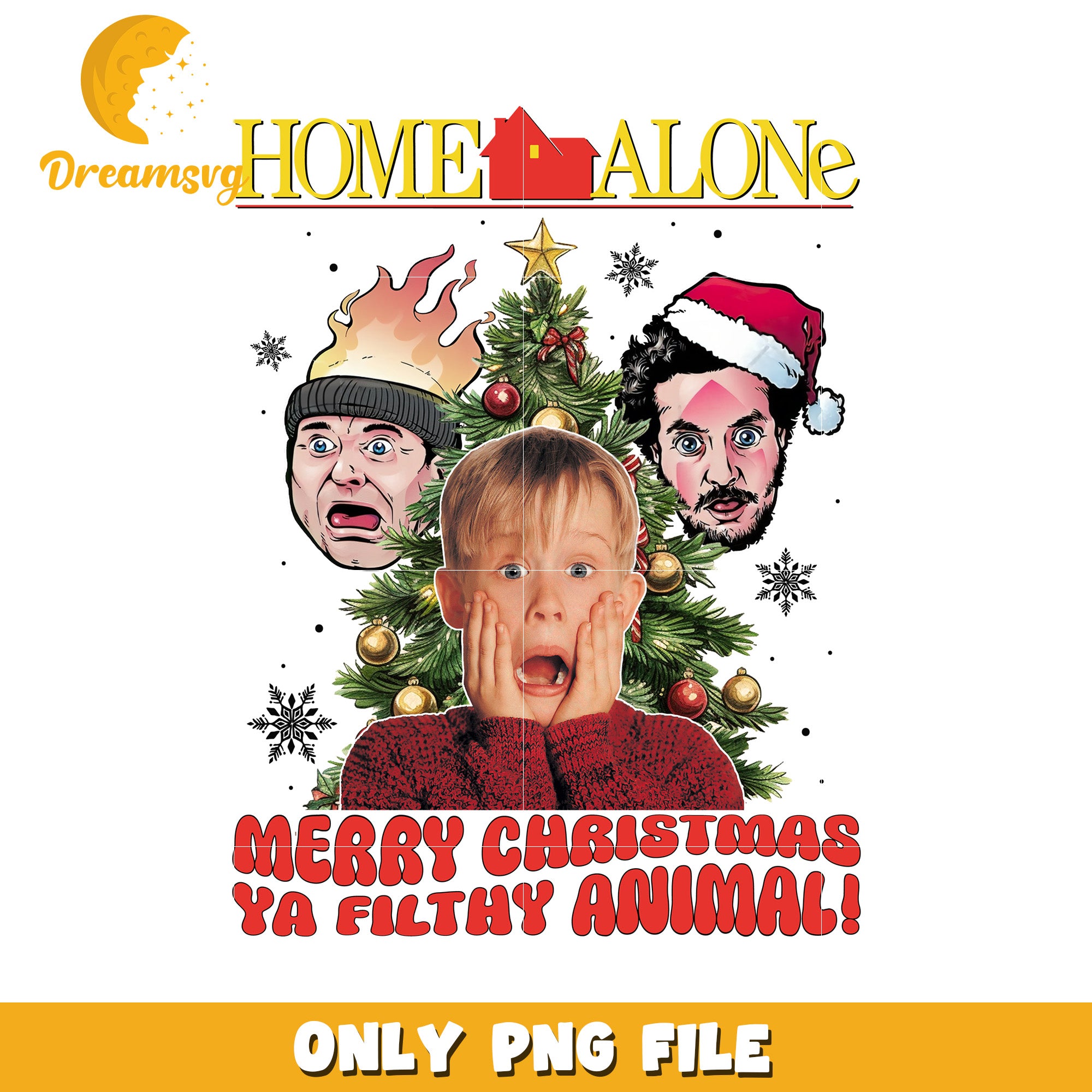 Home alone png, merry disney png, holiday magic png